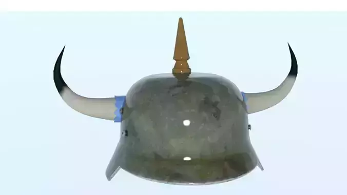 soldier helmet horn spike Low-poly 3D model
