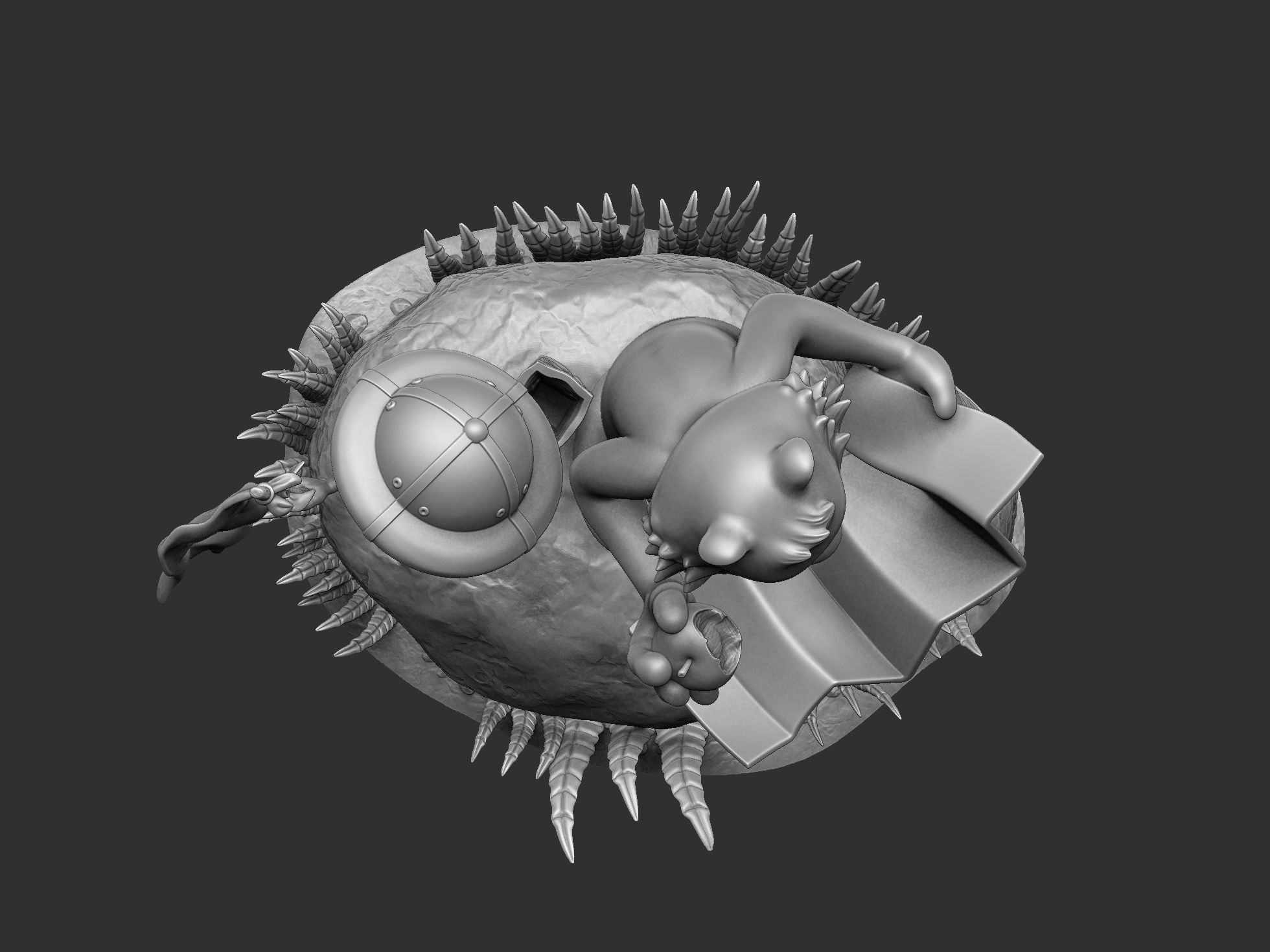 Calvin and Hobbes in nature for 3d print 3D print model_14