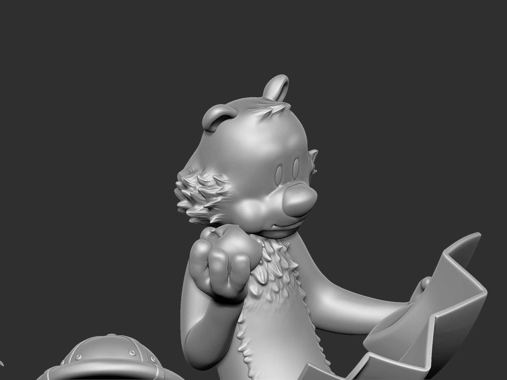 Calvin and Hobbes in nature for 3d print 3D print model_28