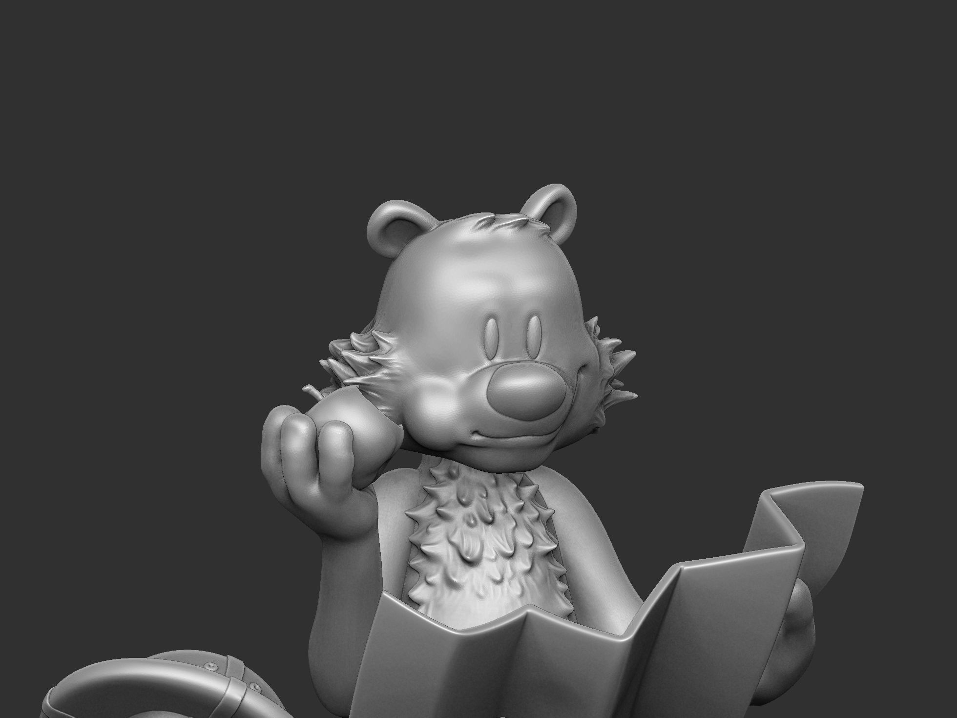 Calvin and Hobbes in nature for 3d print 3D print model_16