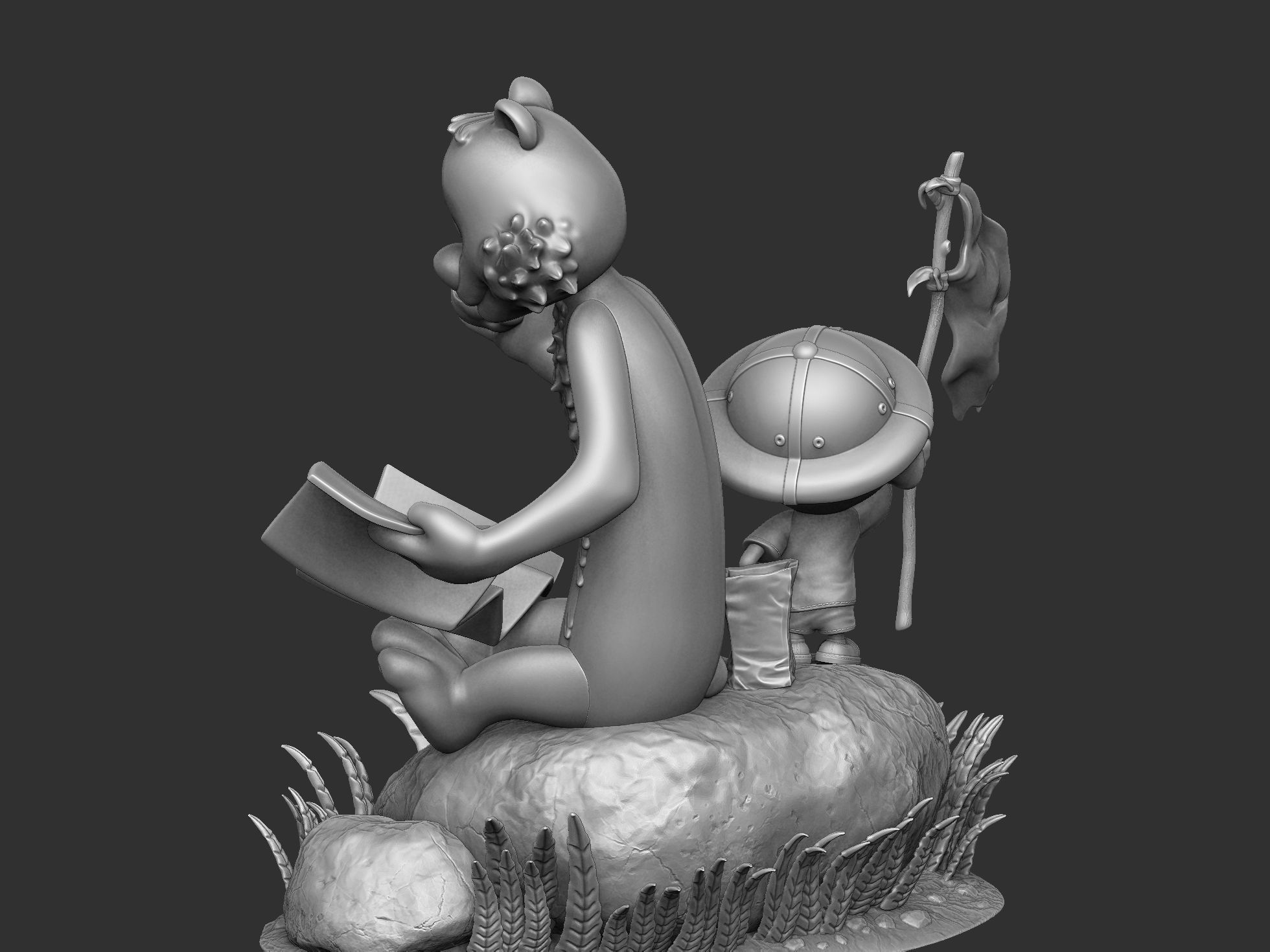 Calvin and Hobbes in nature for 3d print 3D print model_33