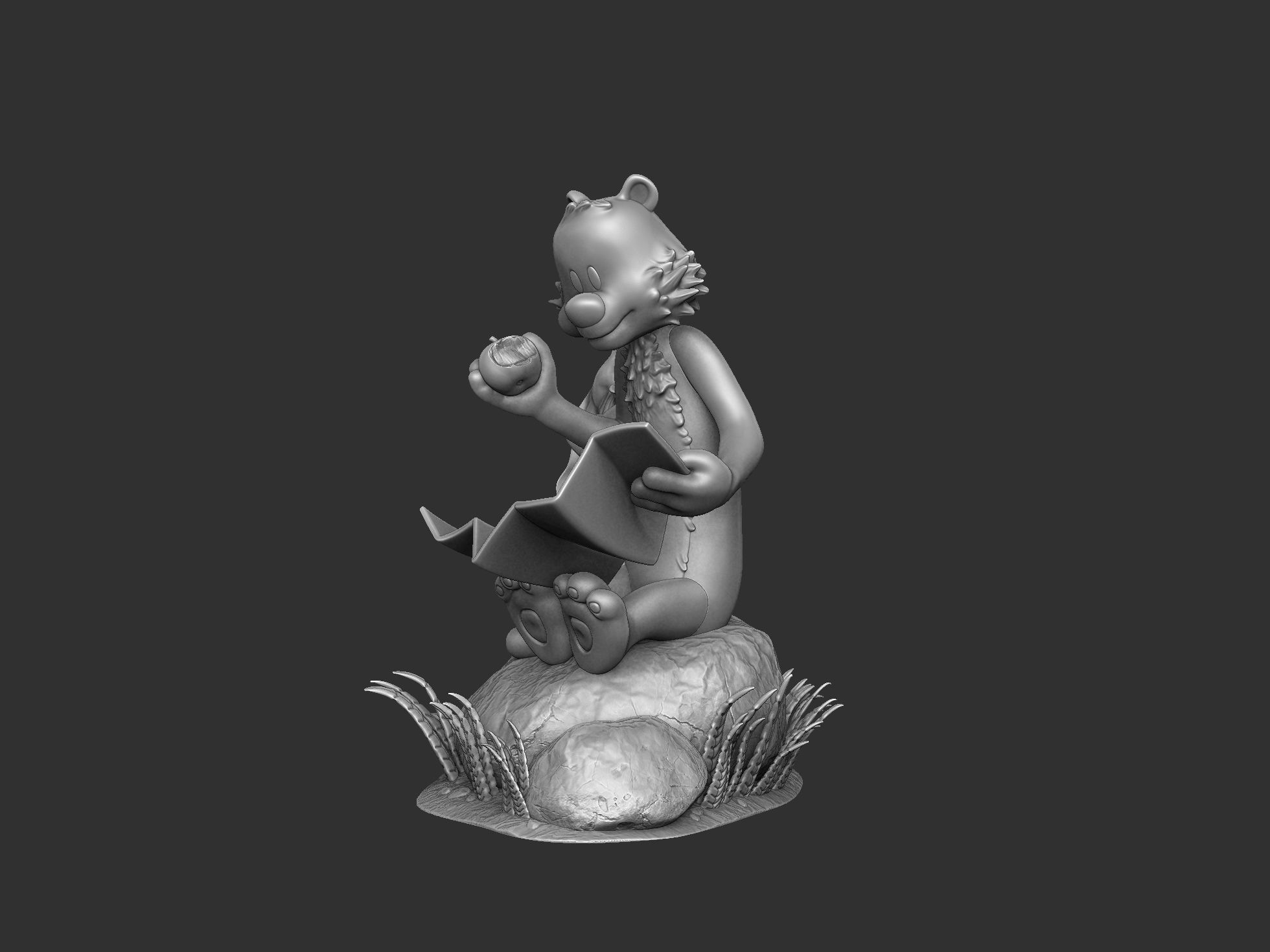 Calvin and Hobbes in nature for 3d print 3D print model_31