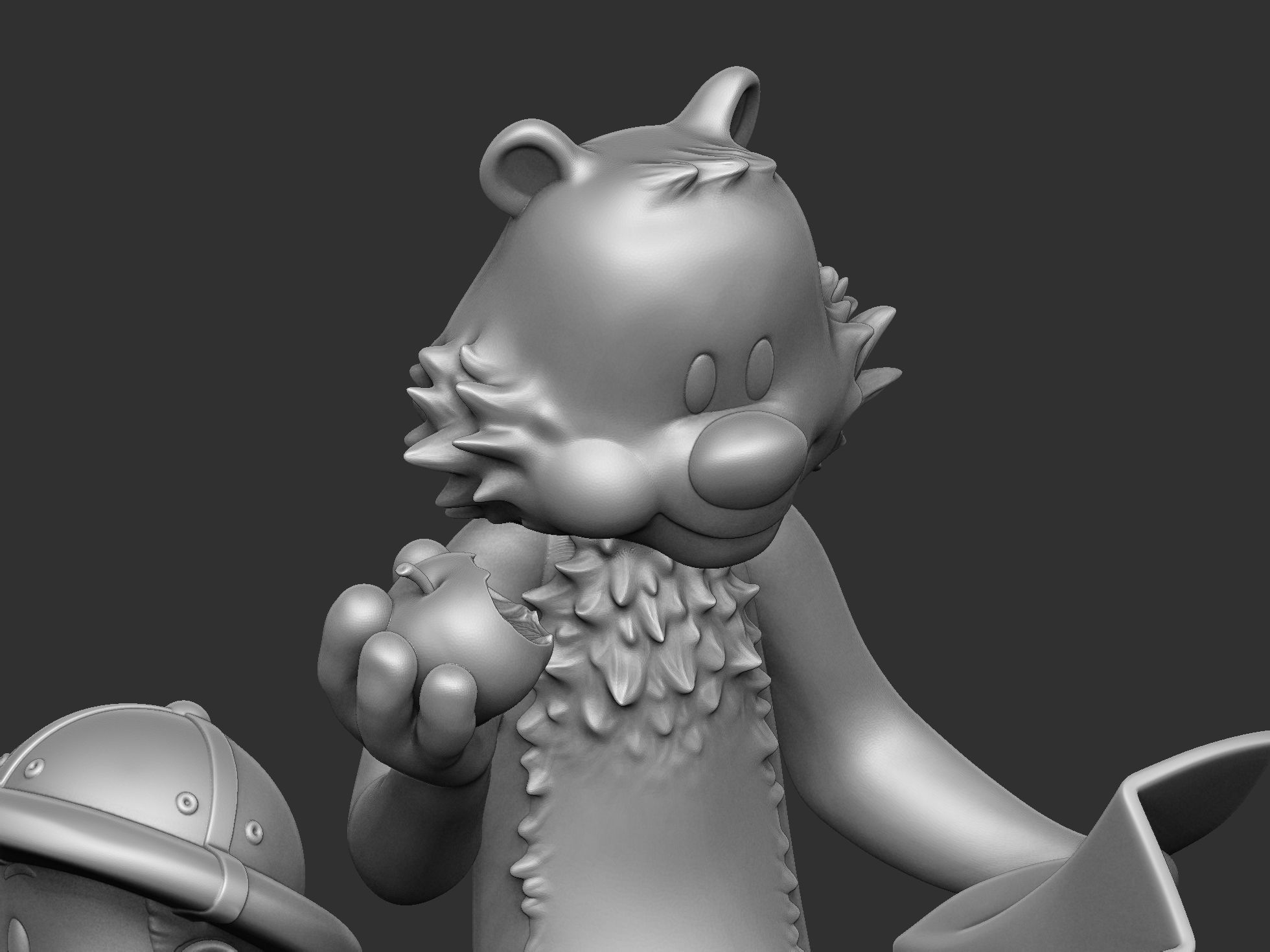 Calvin and Hobbes in nature for 3d print 3D print model_21