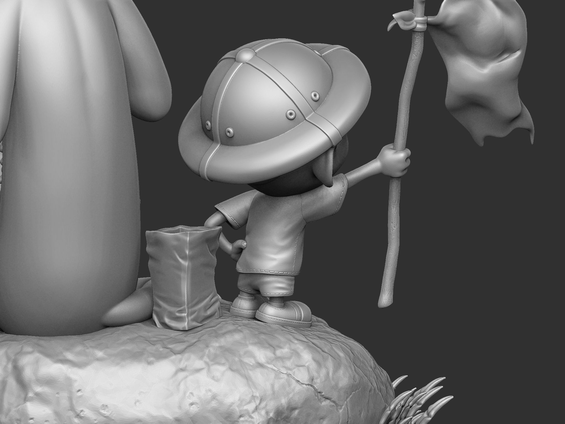 Calvin and Hobbes in nature for 3d print 3D print model_19