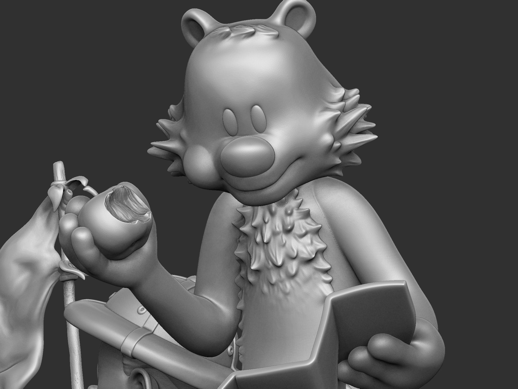 Calvin and Hobbes in nature for 3d print 3D print model_20