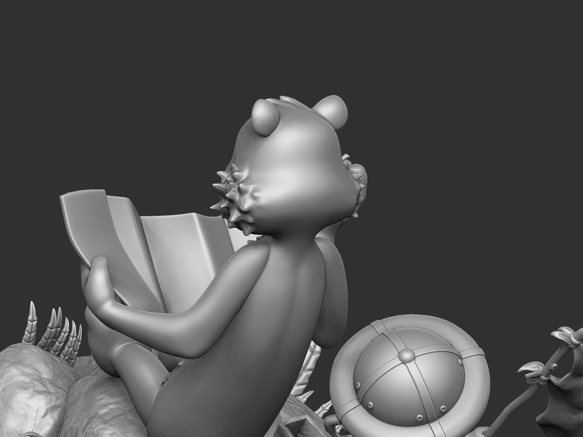 Calvin and Hobbes in nature for 3d print 3D print model_38