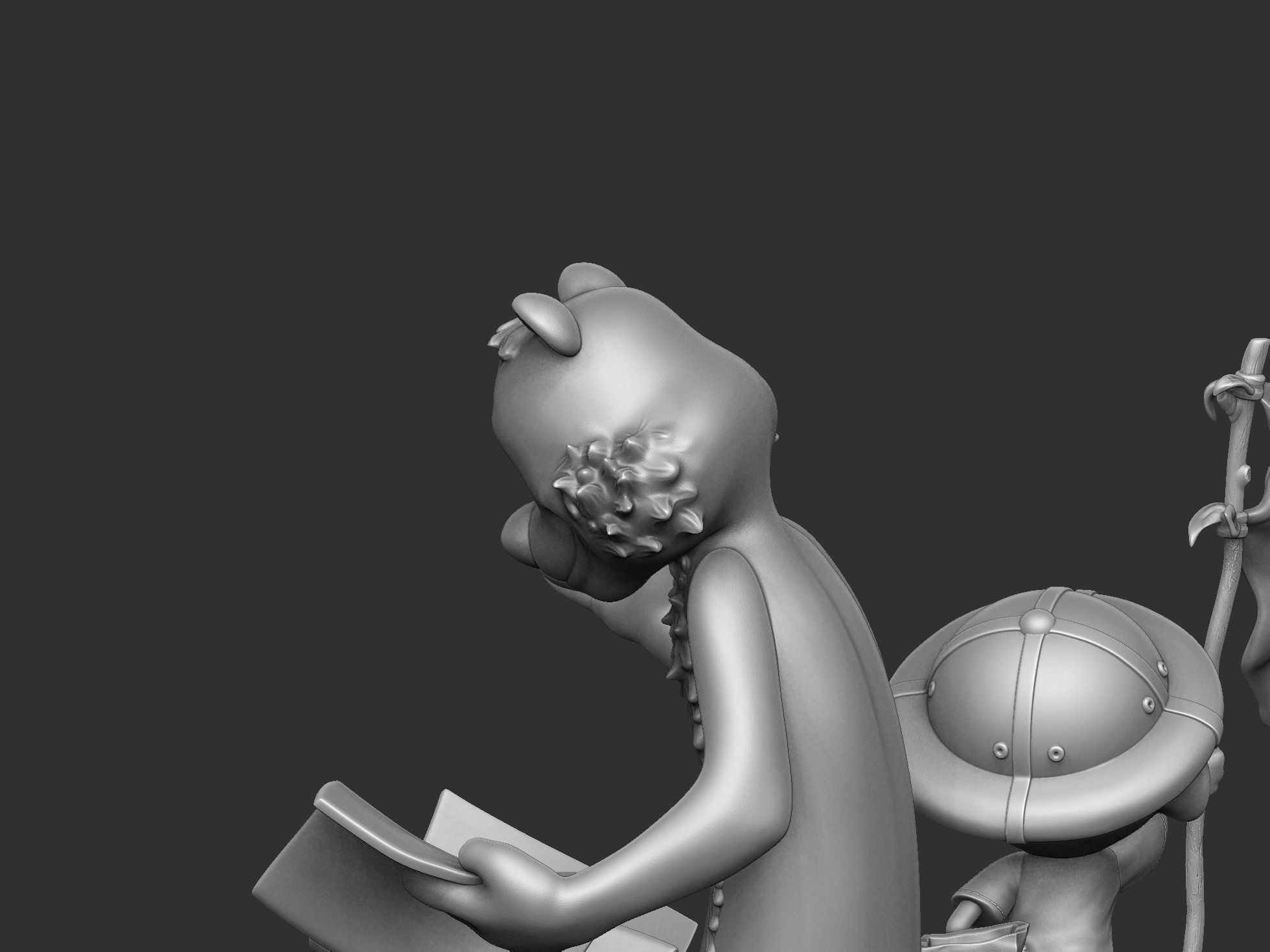 Calvin and Hobbes in nature for 3d print 3D print model_36