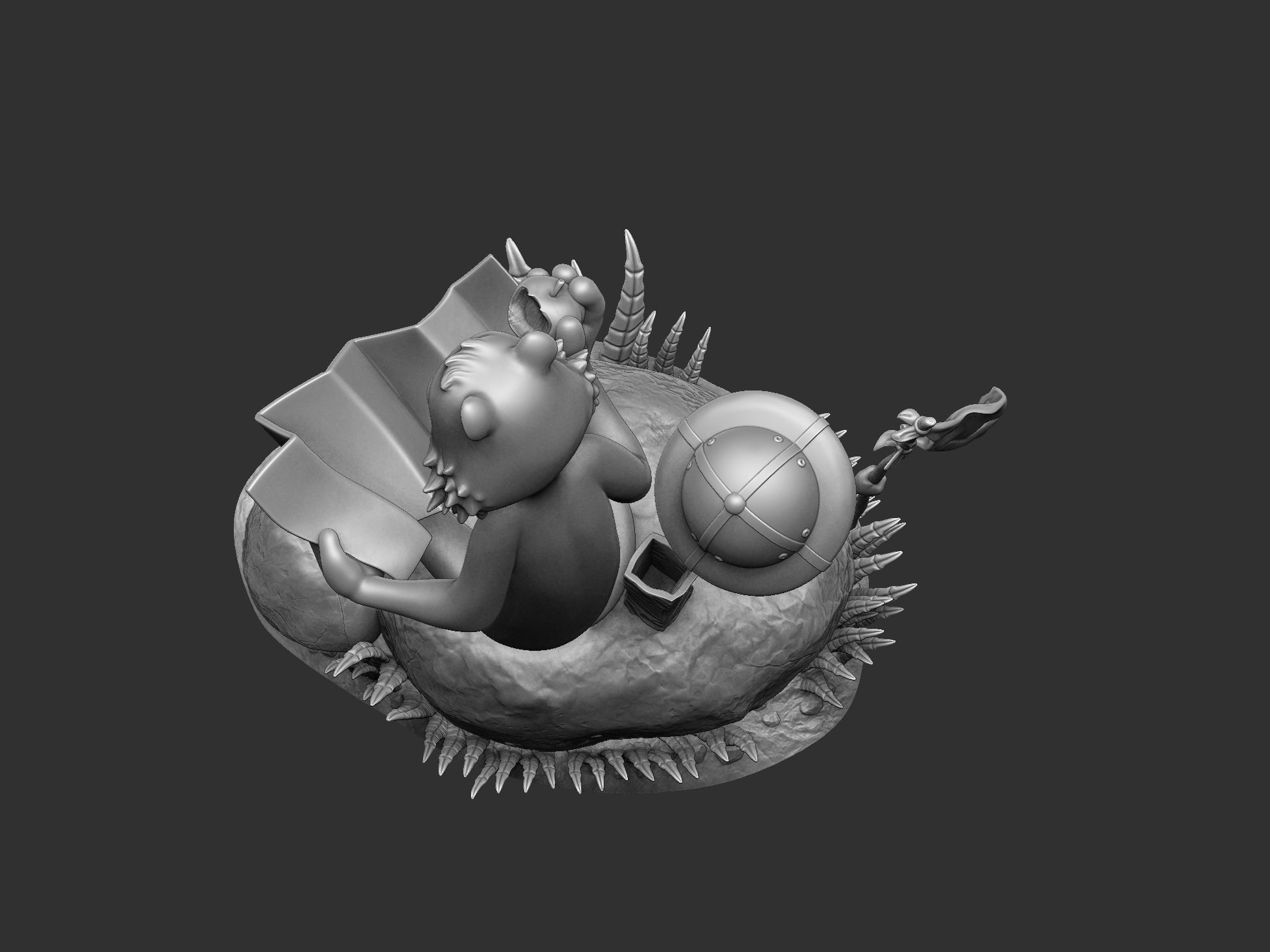 Calvin and Hobbes in nature for 3d print 3D print model_5