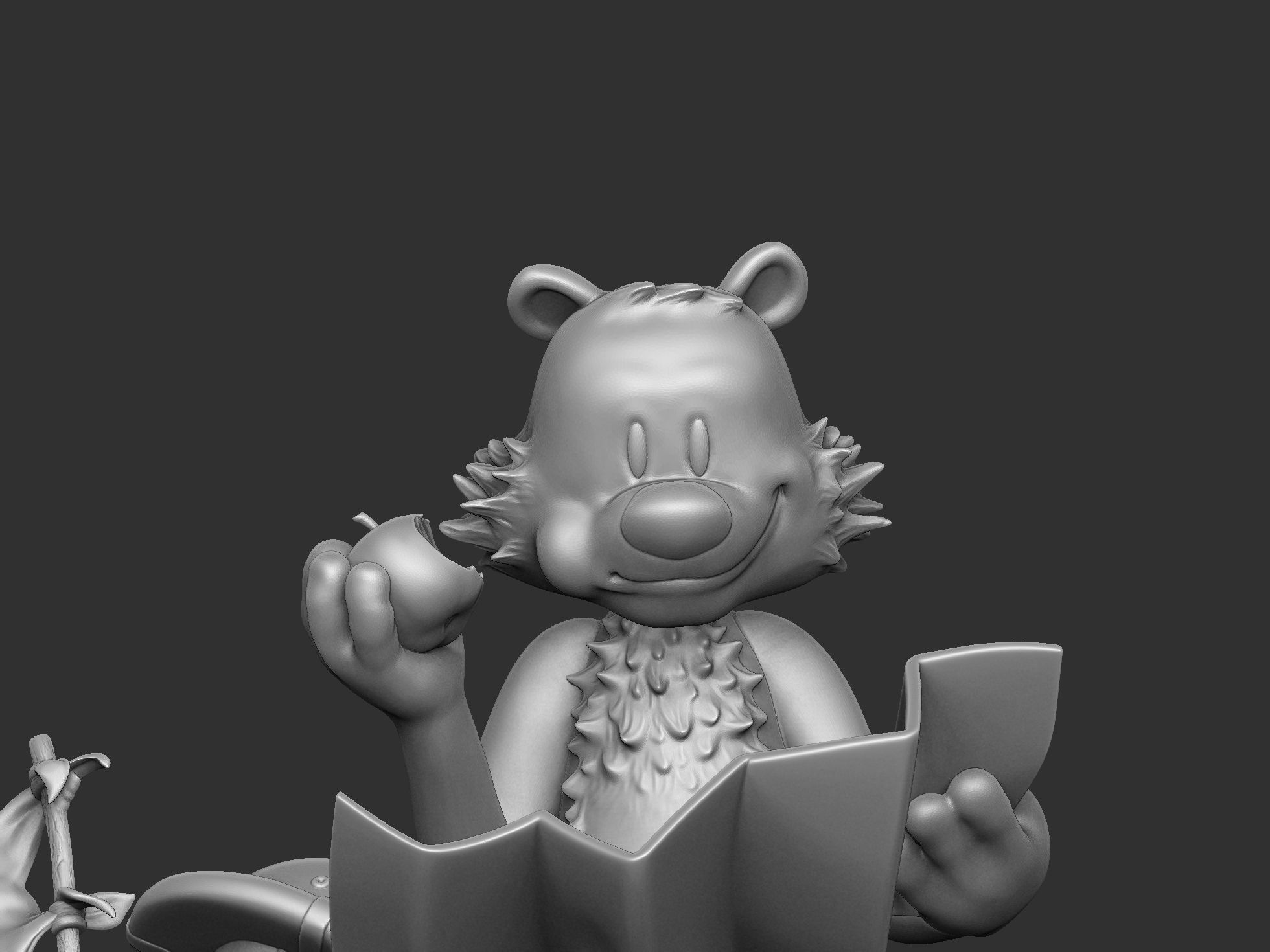 Calvin and Hobbes in nature for 3d print 3D print model_1