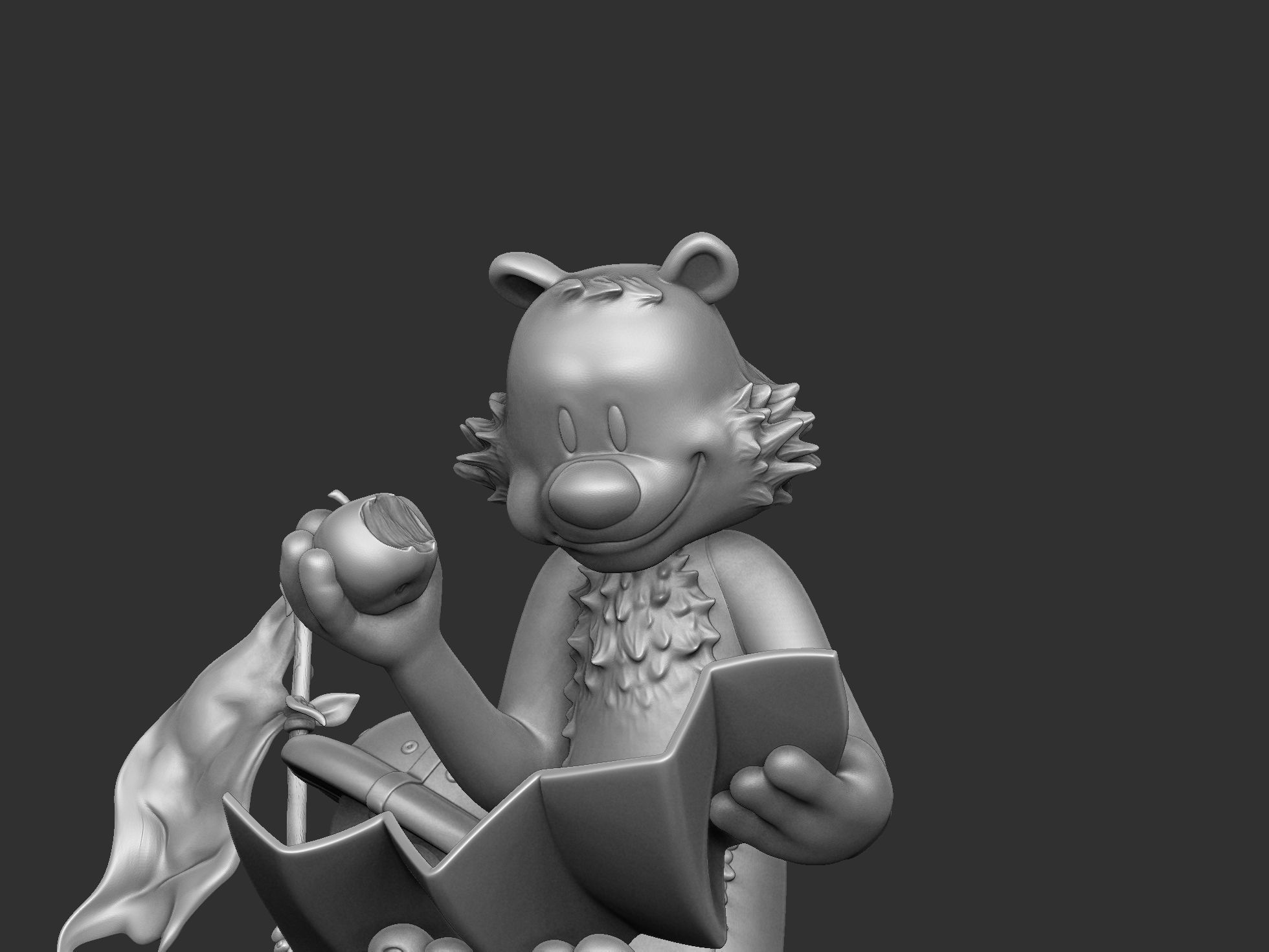 Calvin and Hobbes in nature for 3d print 3D print model_30