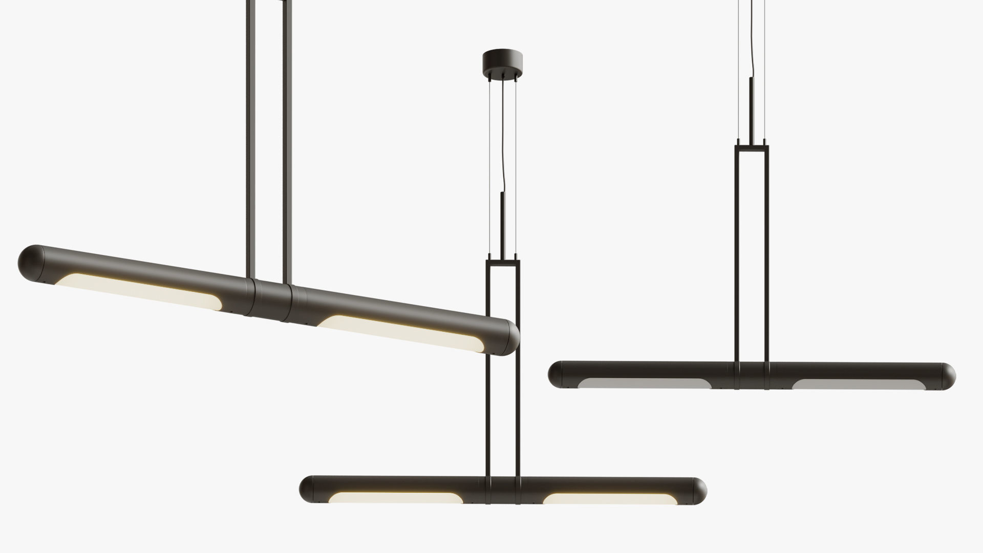 Pendant light bullet 3D model_2