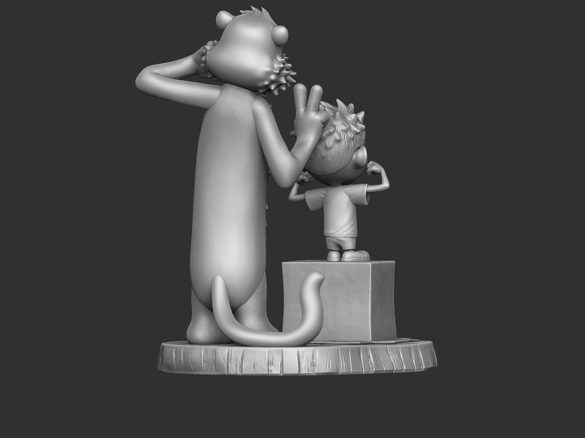  Calvin and Hobbes for 3d print stl 3D print model_43