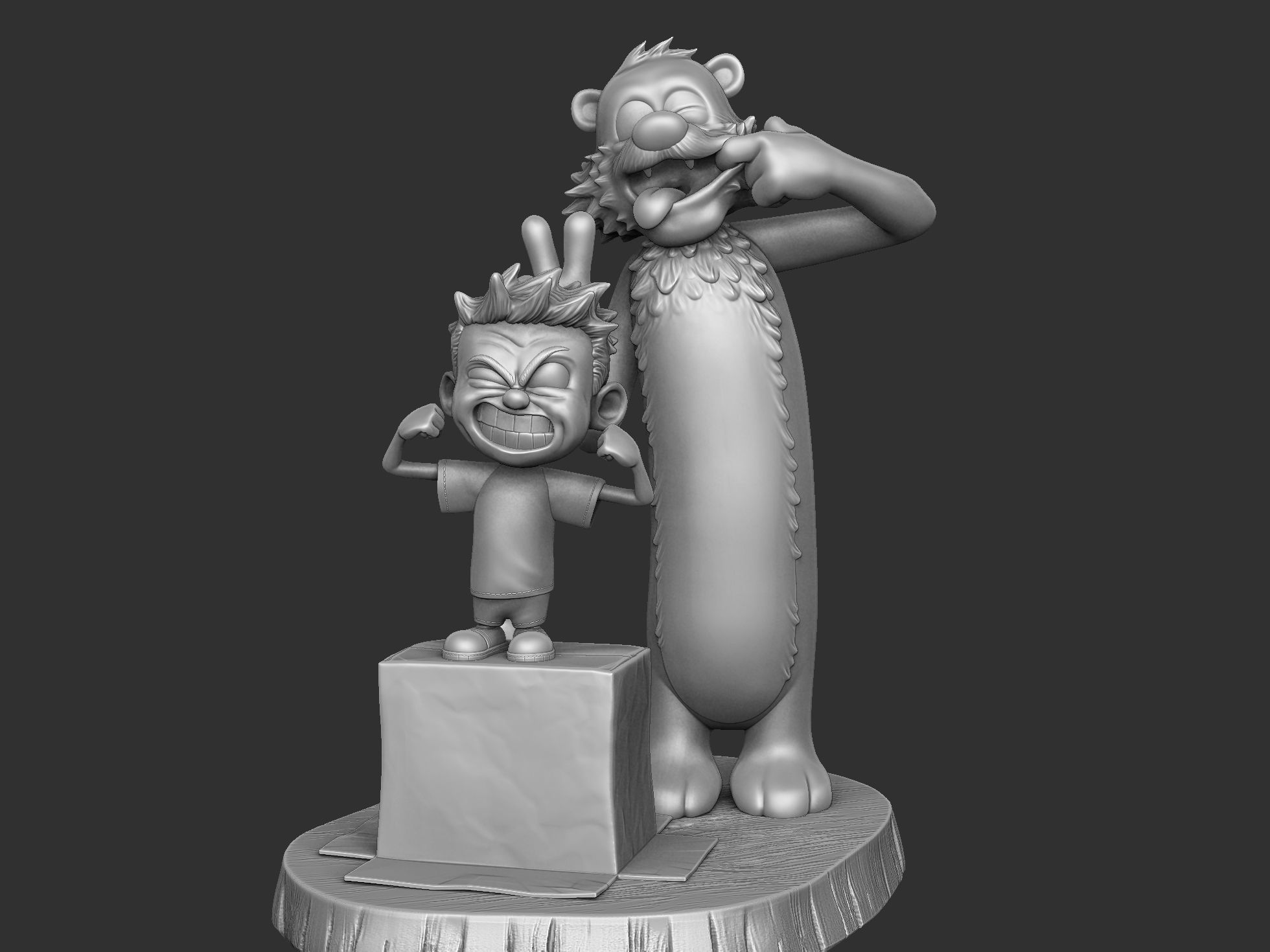  Calvin and Hobbes for 3d print stl 3D print model_29