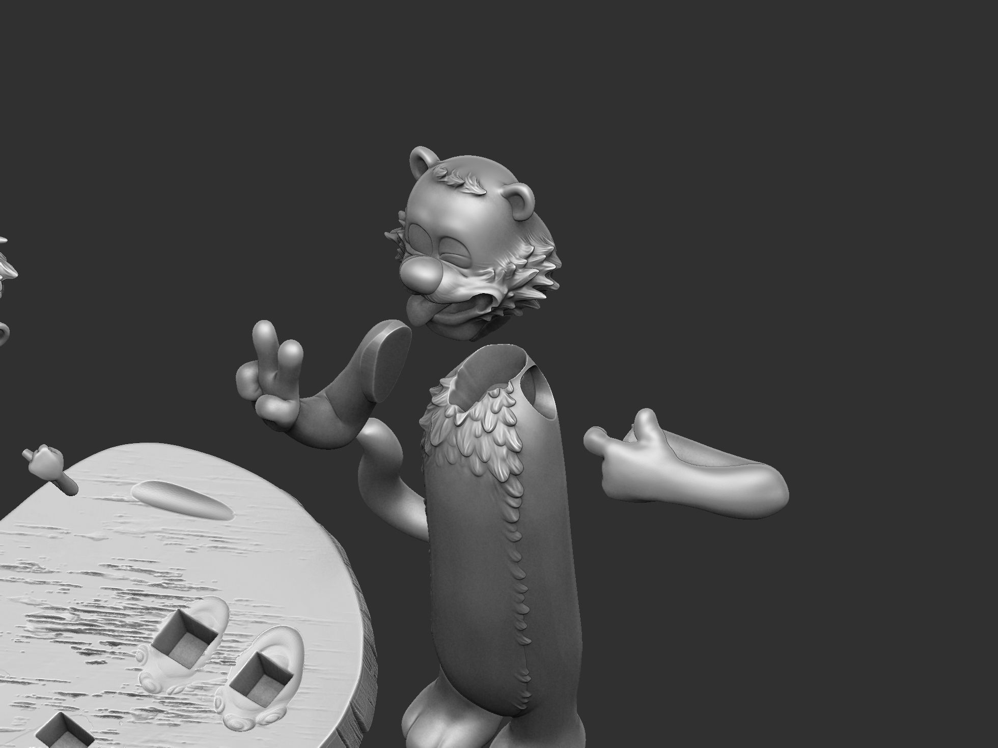  Calvin and Hobbes for 3d print stl 3D print model_64