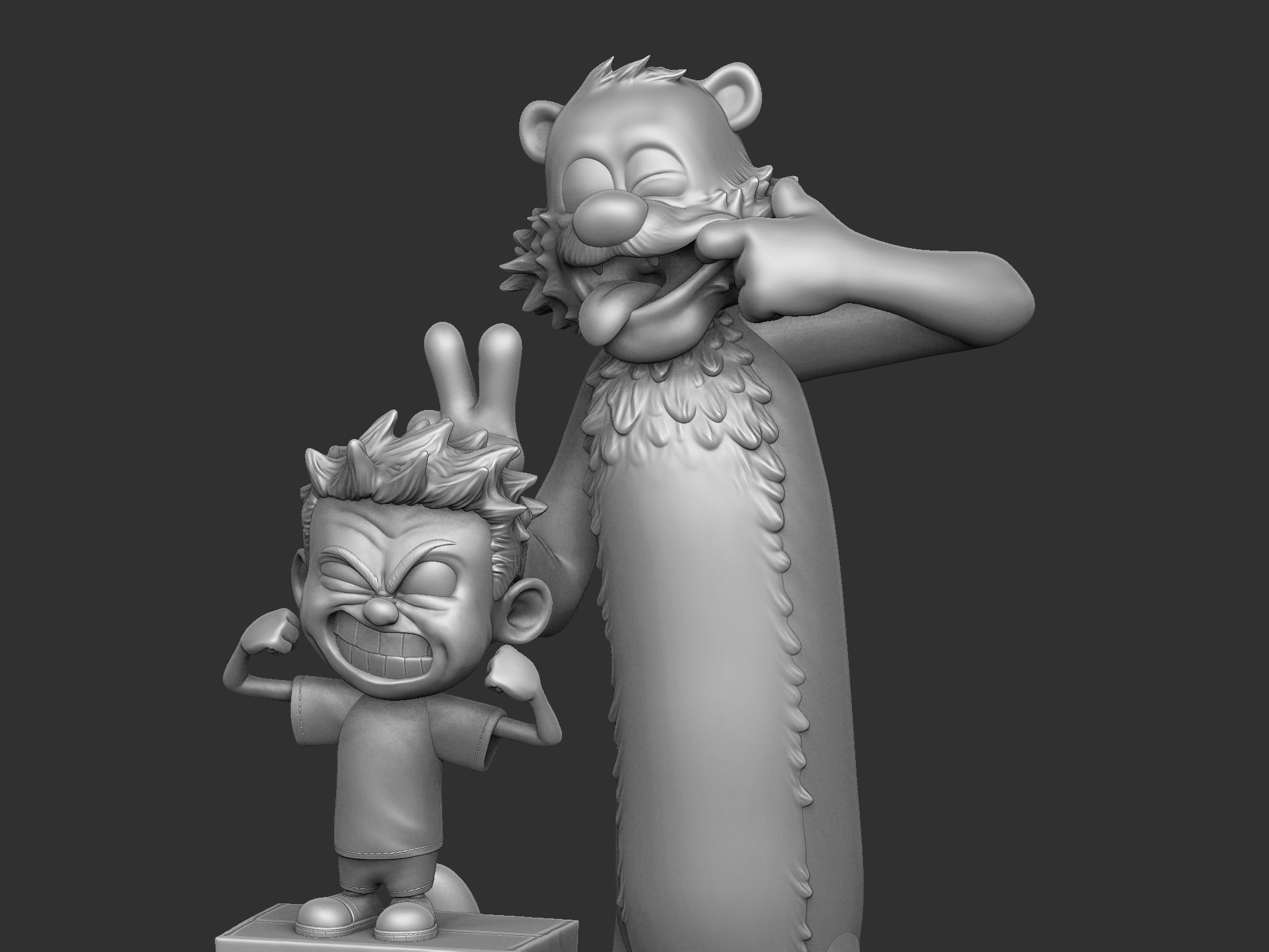  Calvin and Hobbes for 3d print stl 3D print model_37