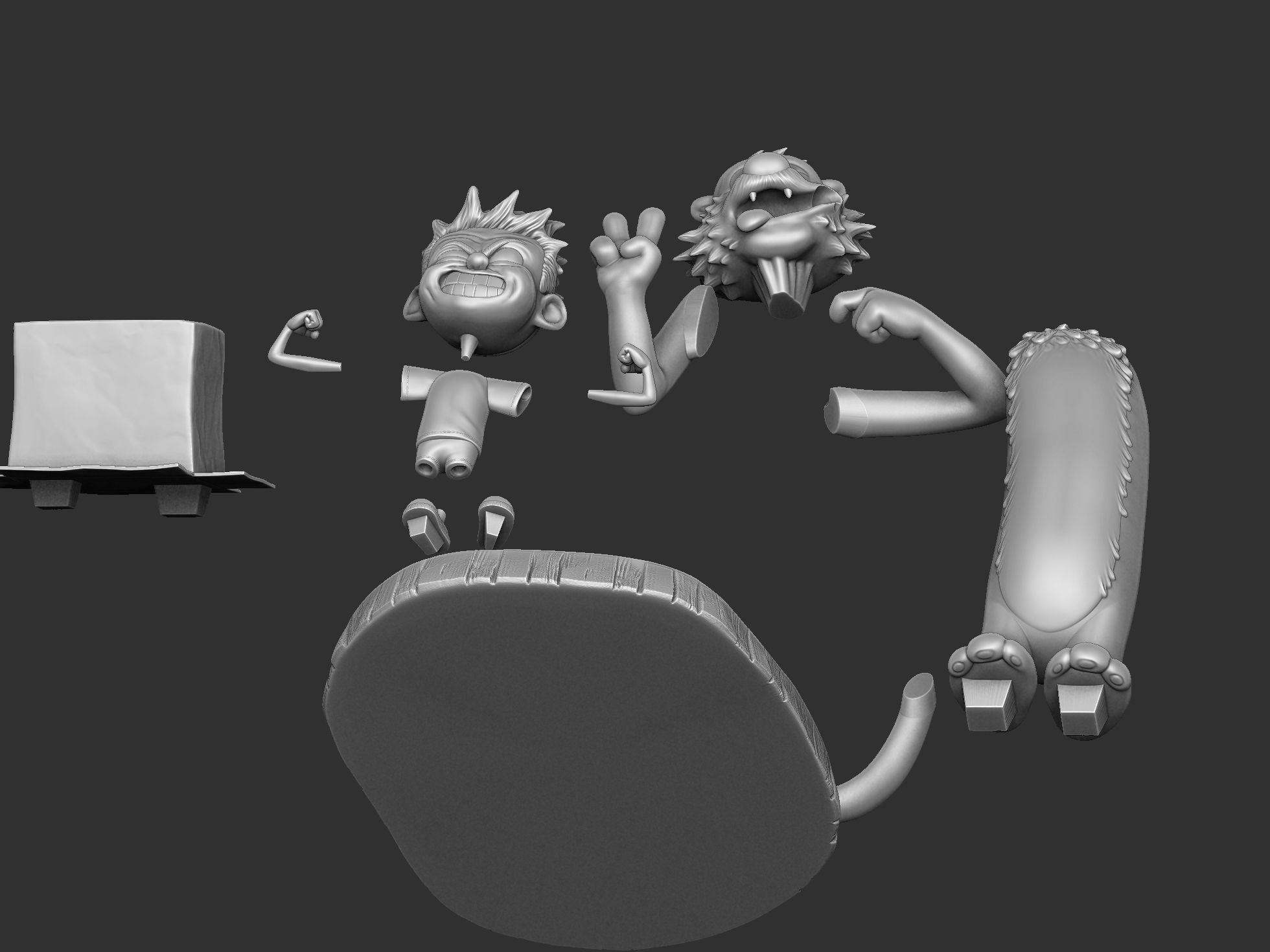  Calvin and Hobbes for 3d print stl 3D print model_62