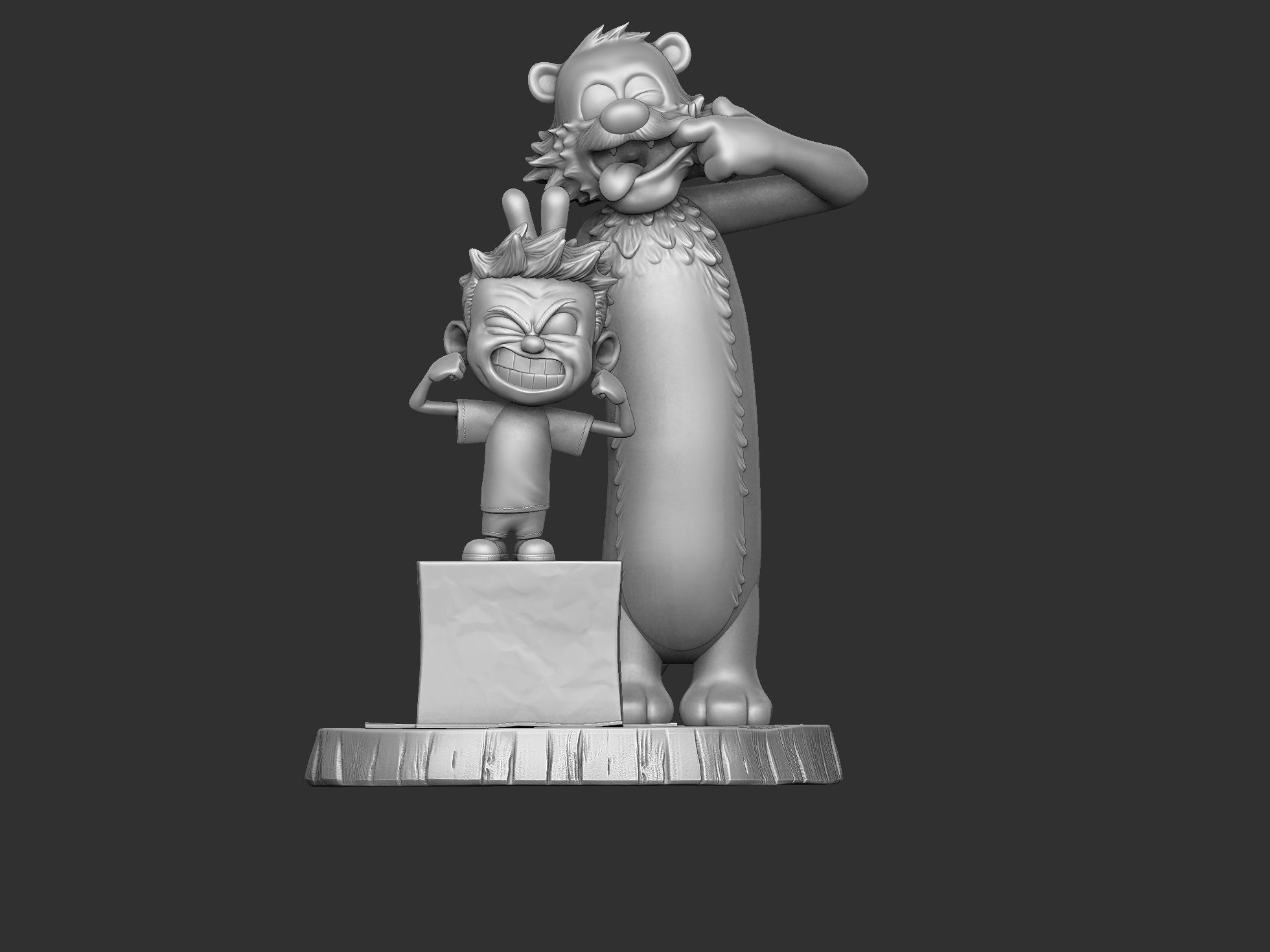  Calvin and Hobbes for 3d print stl 3D print model_34