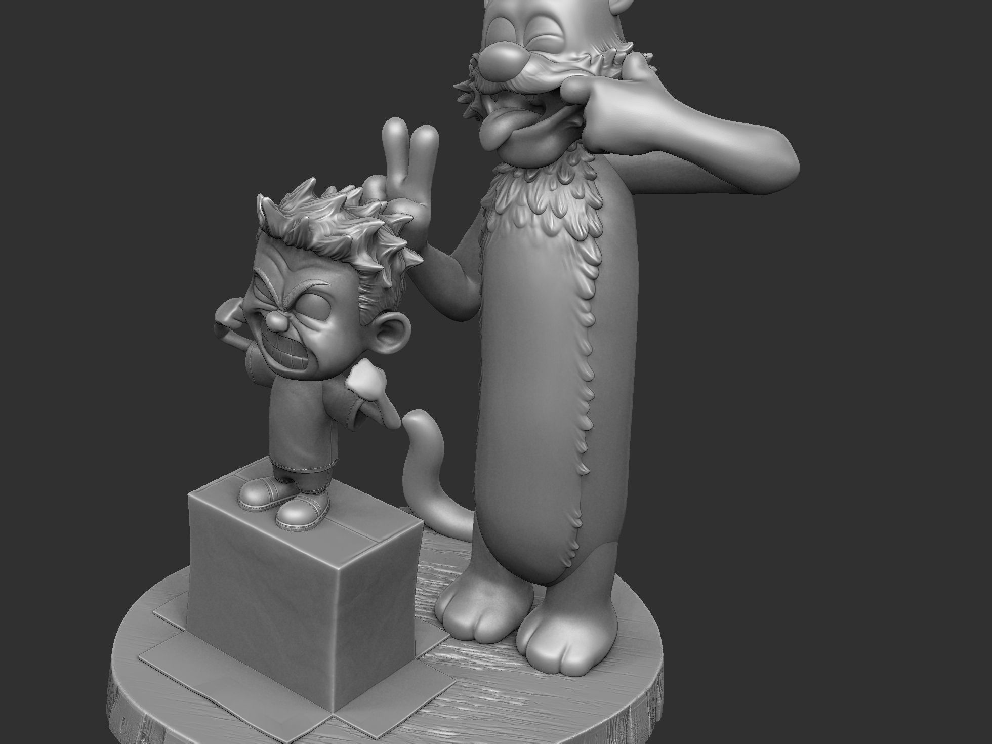  Calvin and Hobbes for 3d print stl 3D print model_50