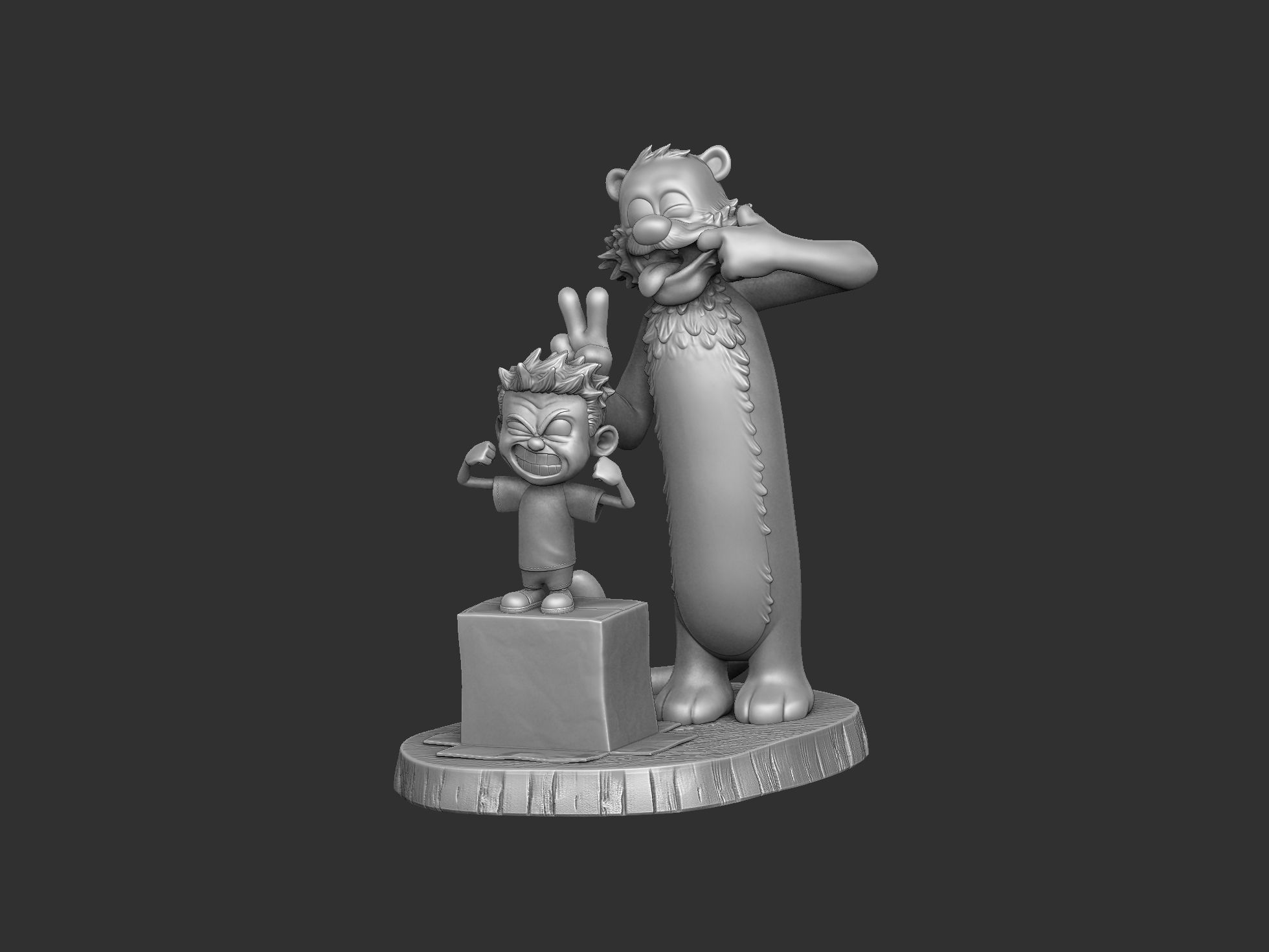  Calvin and Hobbes for 3d print stl 3D print model_17