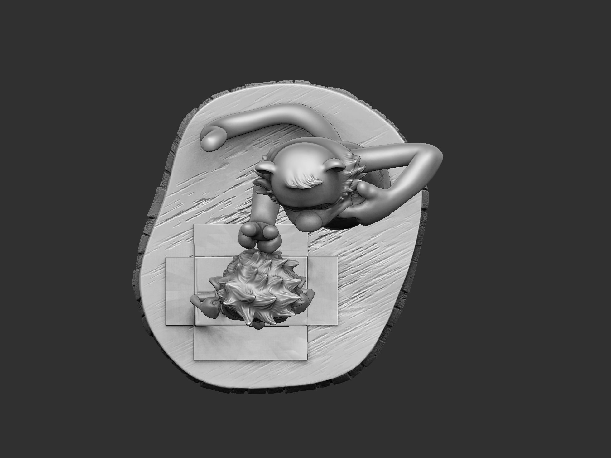  Calvin and Hobbes for 3d print stl 3D print model_48