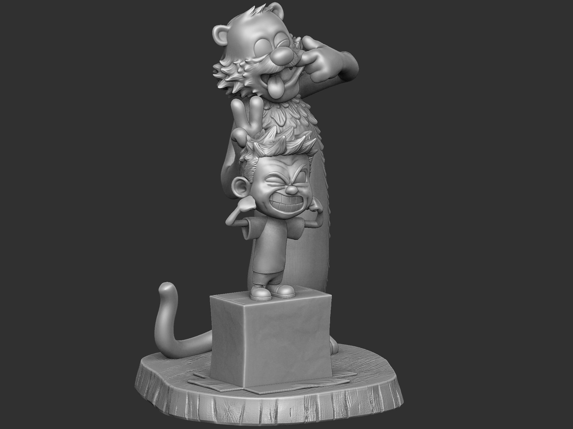  Calvin and Hobbes for 3d print stl 3D print model_46