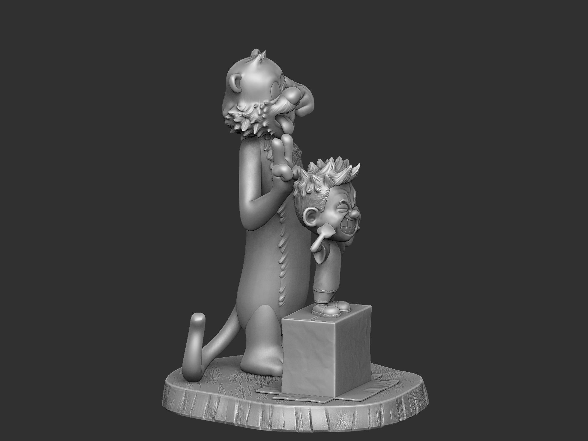  Calvin and Hobbes for 3d print stl 3D print model_45