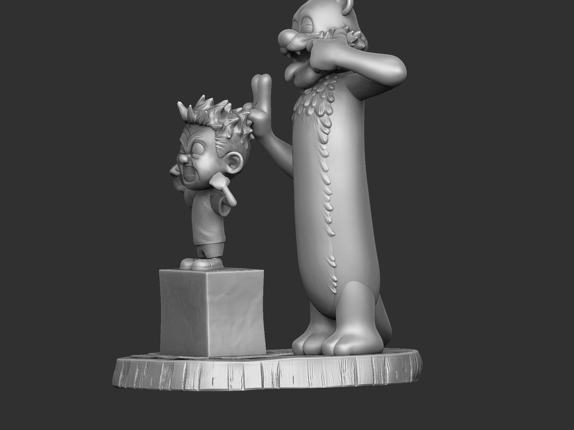  Calvin and Hobbes for 3d print stl 3D print model_38