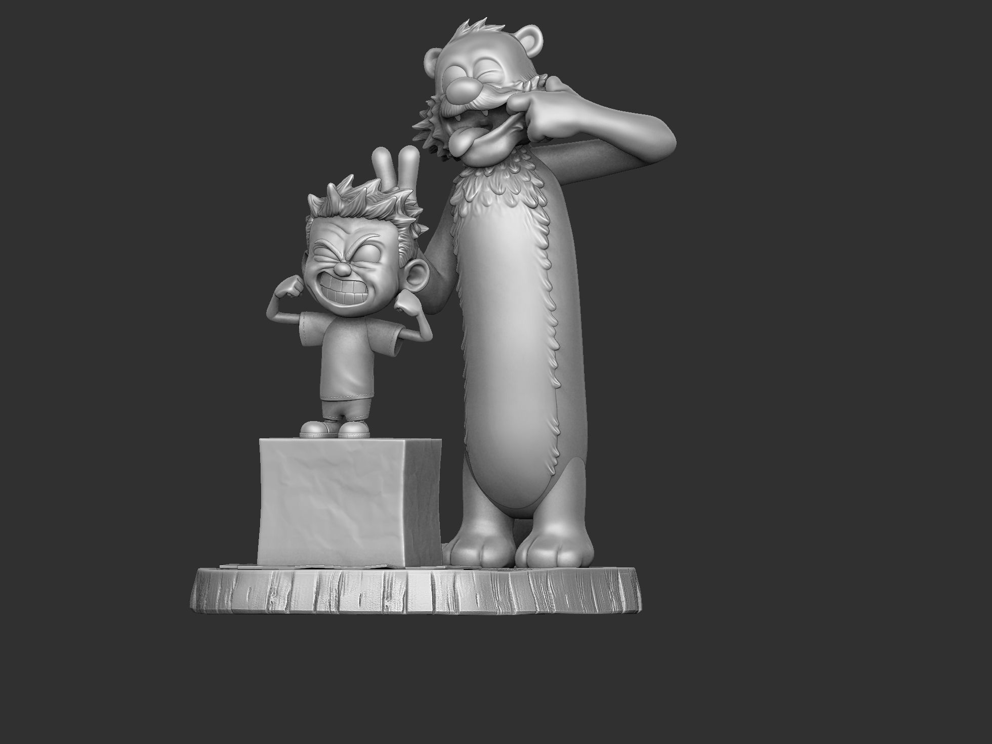  Calvin and Hobbes for 3d print stl 3D print model_35