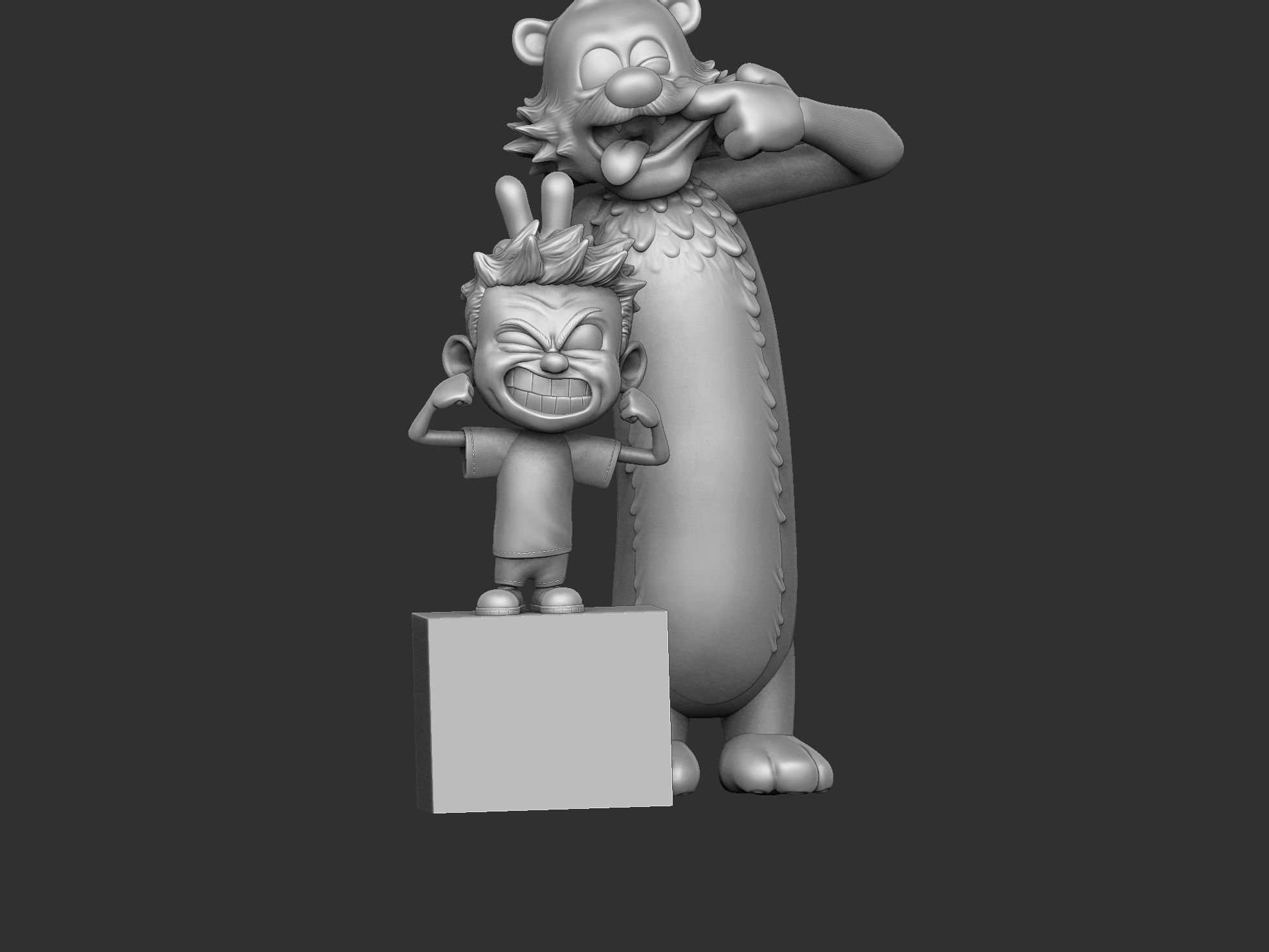  Calvin and Hobbes for 3d print stl 3D print model_13