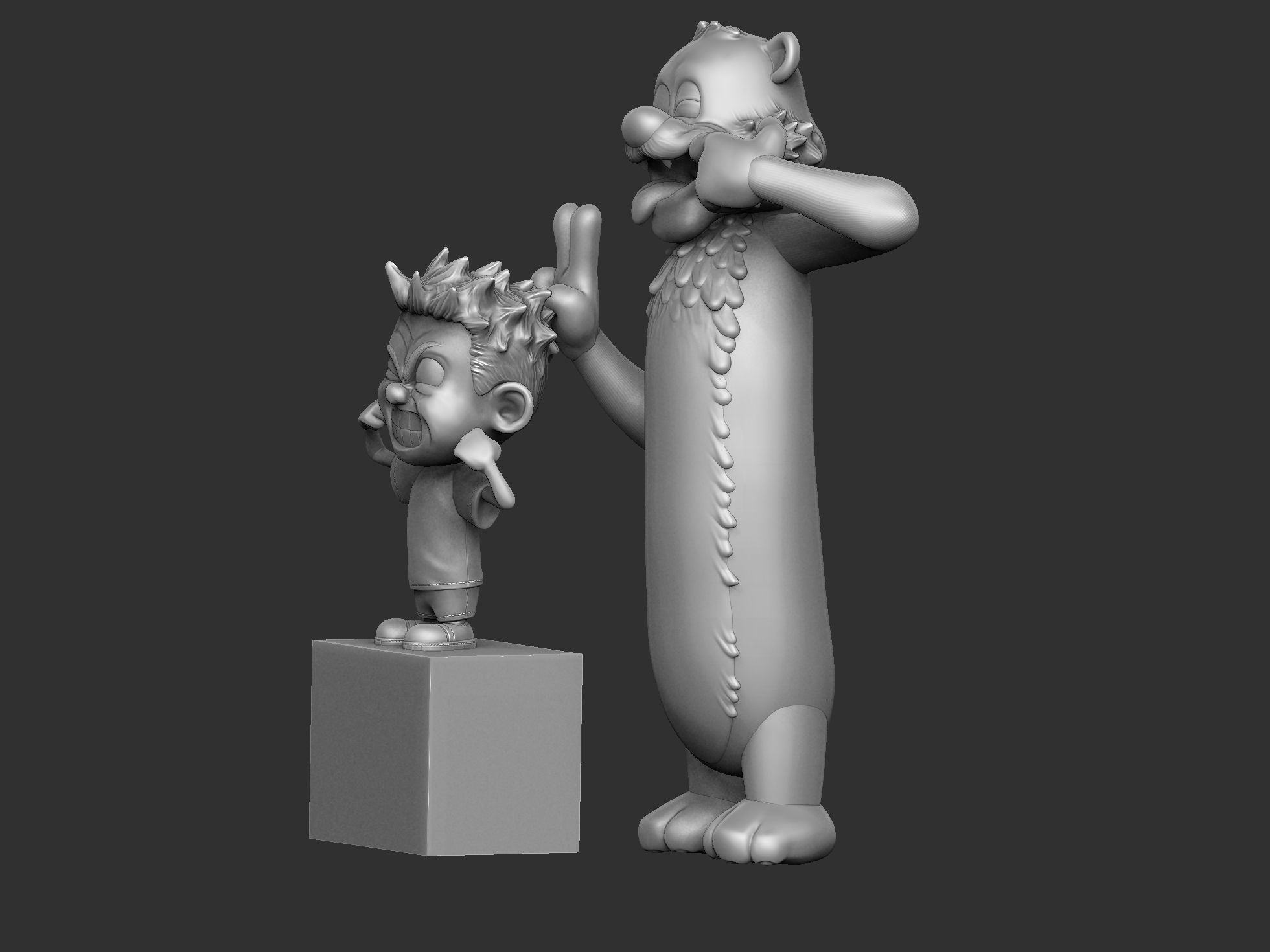  Calvin and Hobbes for 3d print stl 3D print model_16