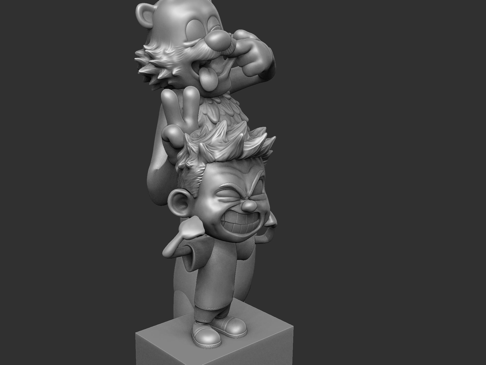 Calvin and Hobbes for 3d print stl 3D print model_14