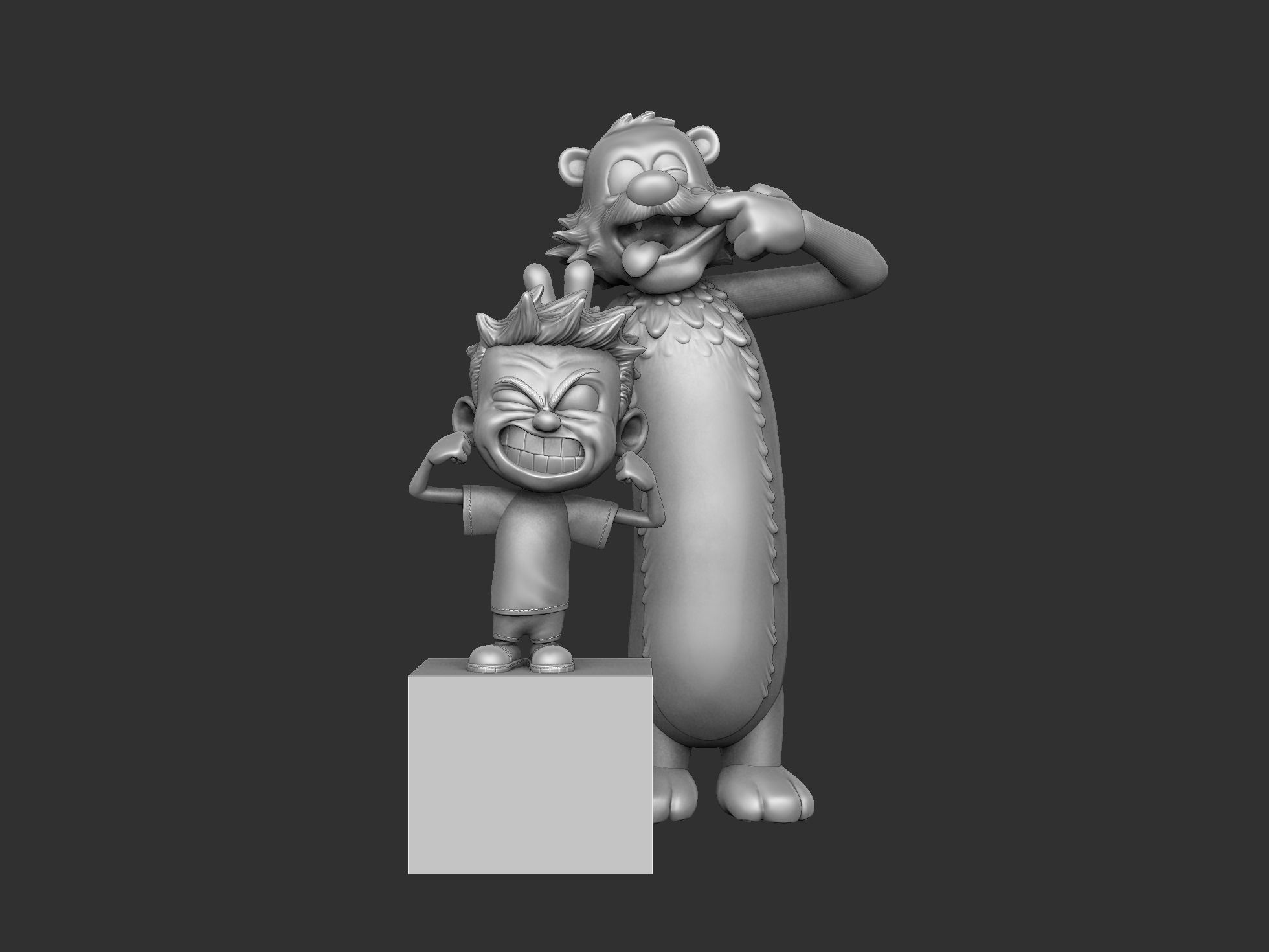  Calvin and Hobbes for 3d print stl 3D print model_10