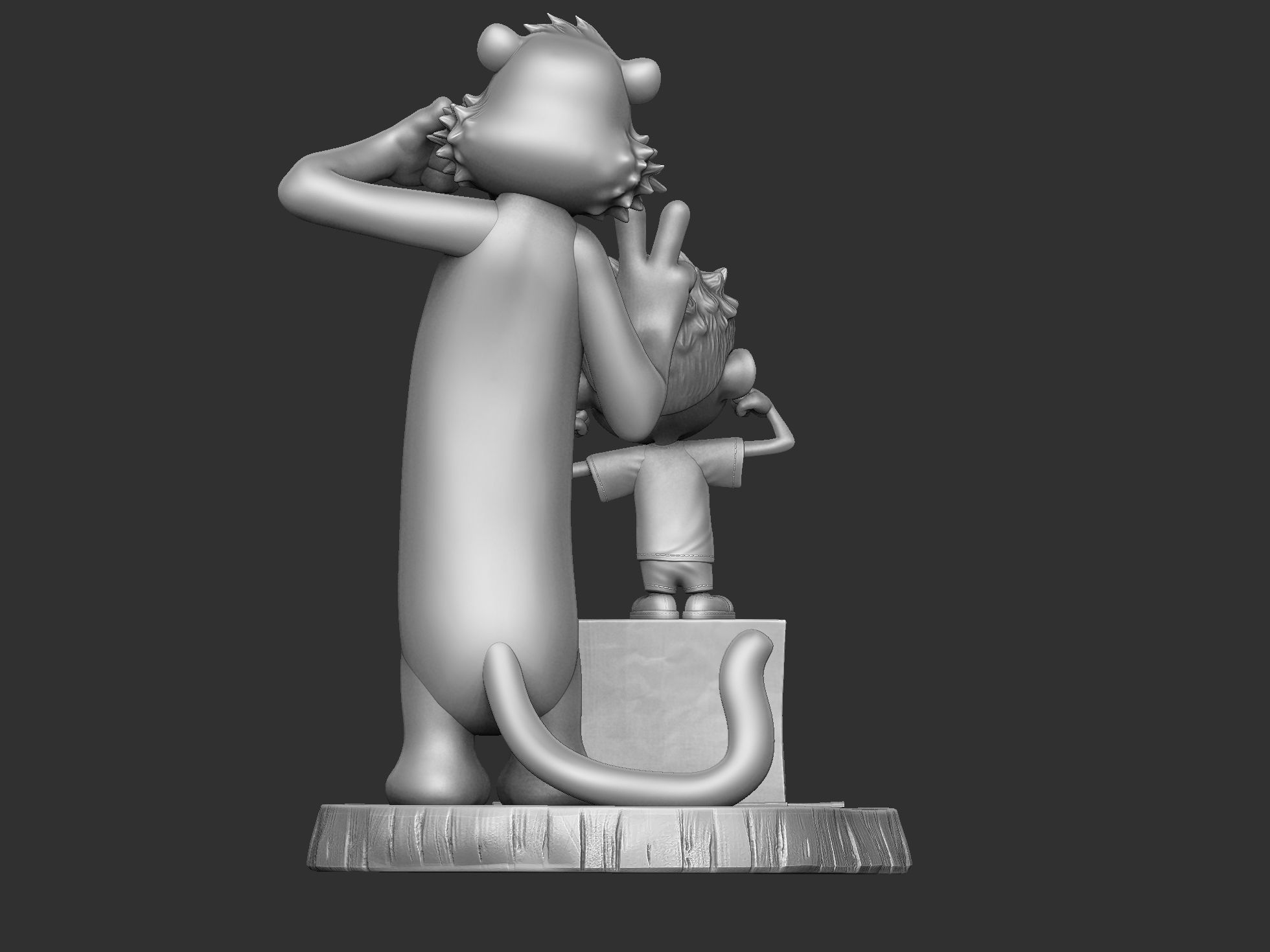  Calvin and Hobbes for 3d print stl 3D print model_40