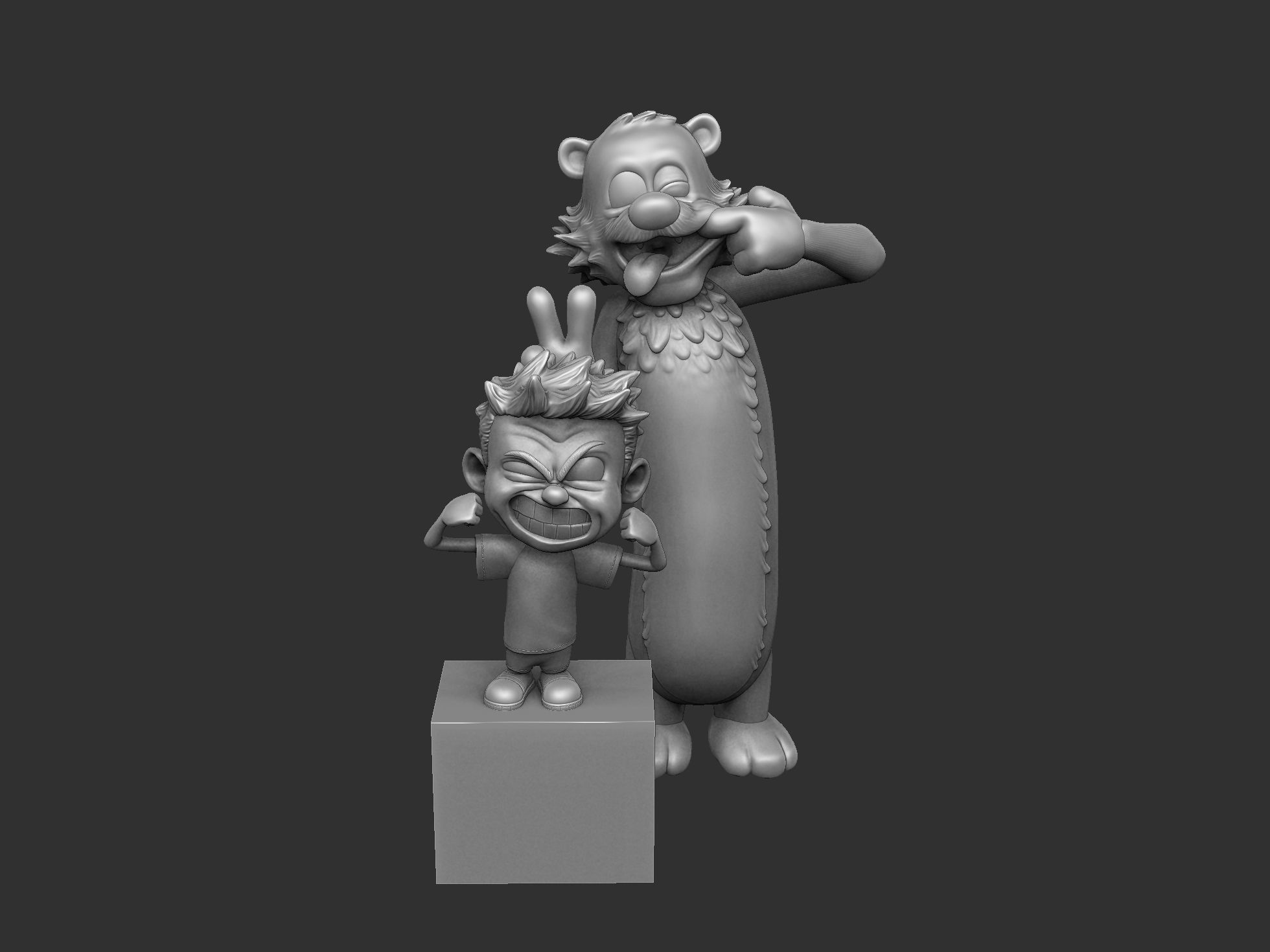  Calvin and Hobbes for 3d print stl 3D print model_15