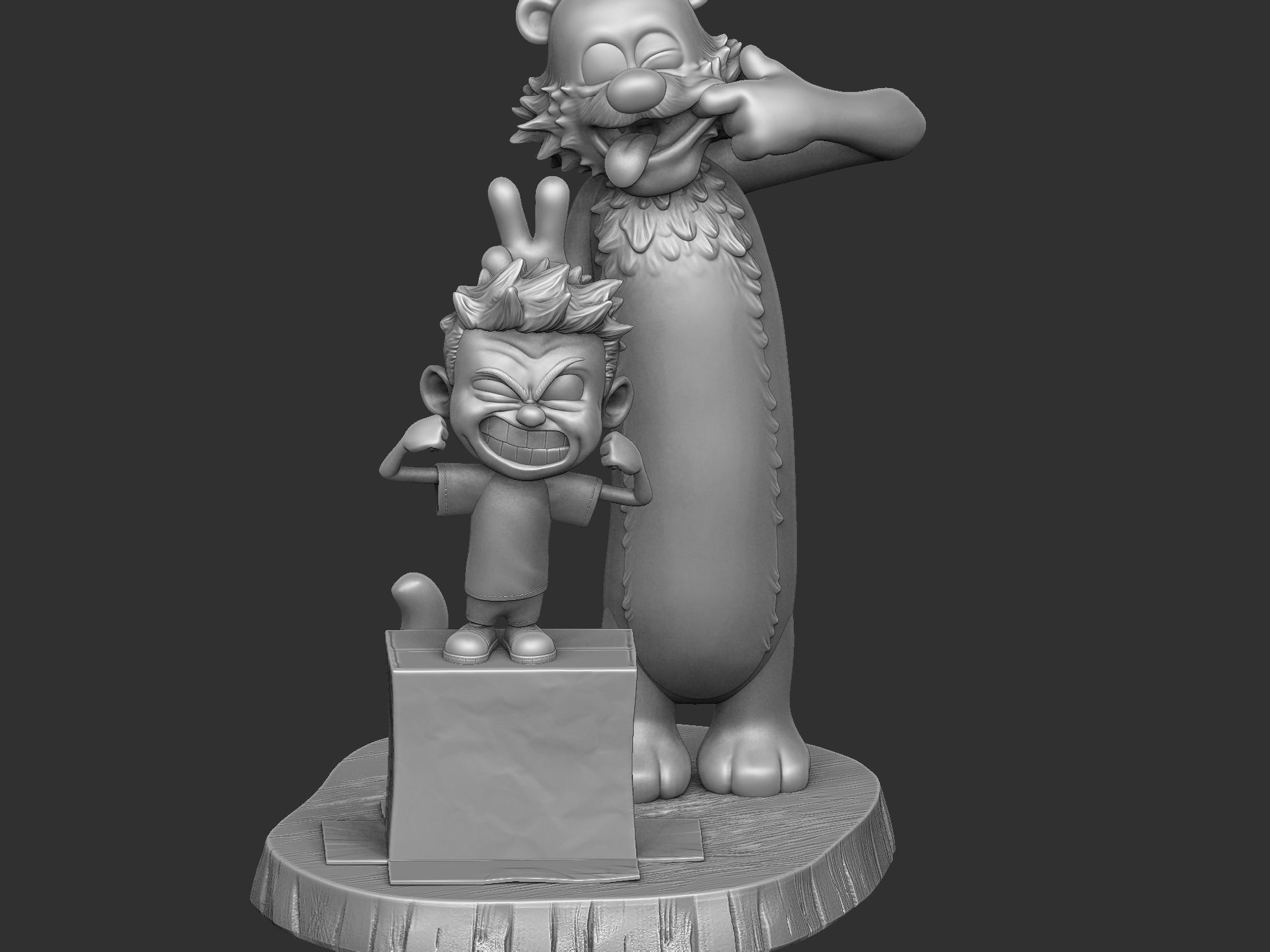  Calvin and Hobbes for 3d print stl 3D print model_47