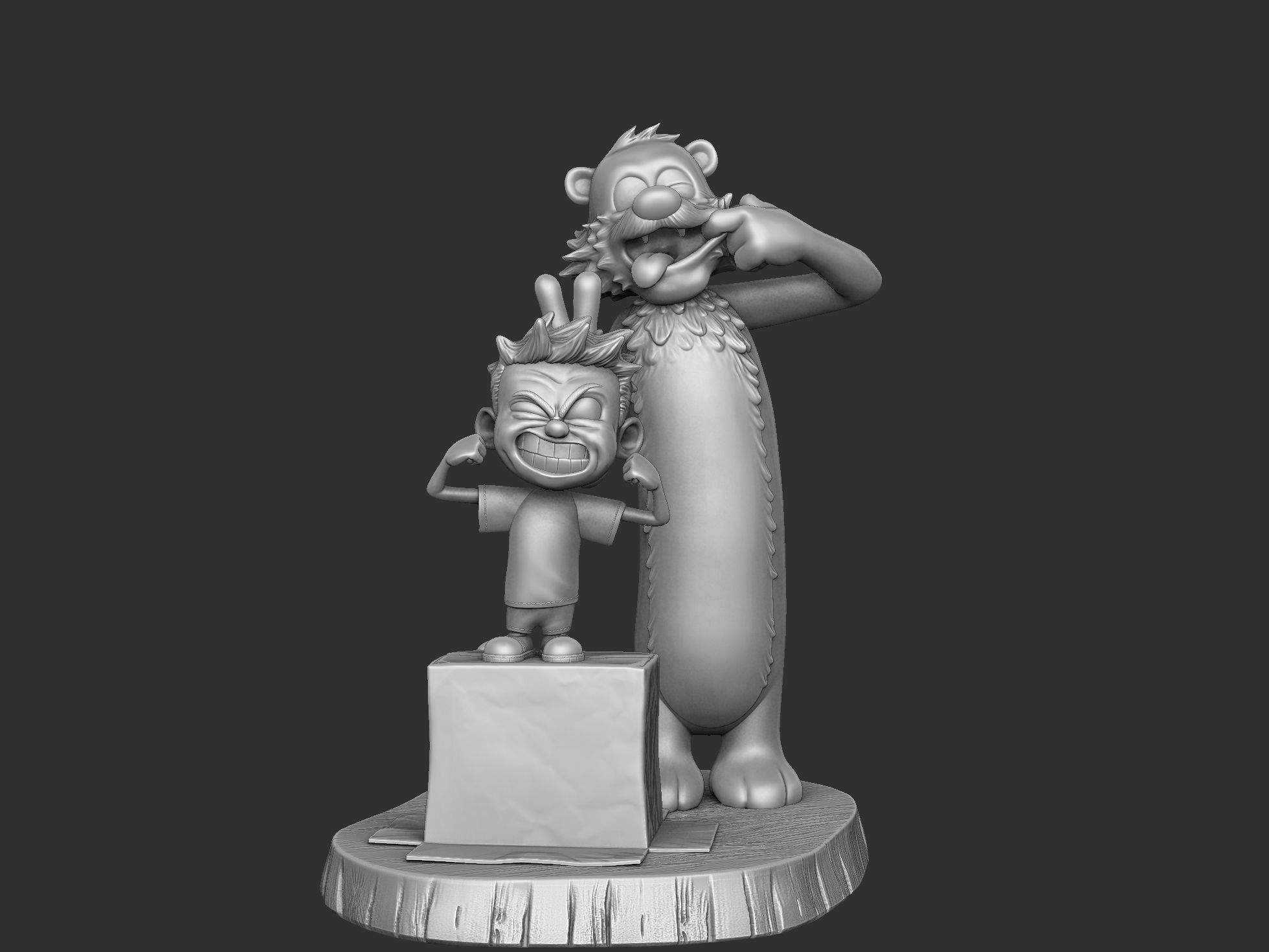  Calvin and Hobbes for 3d print stl 3D print model_41