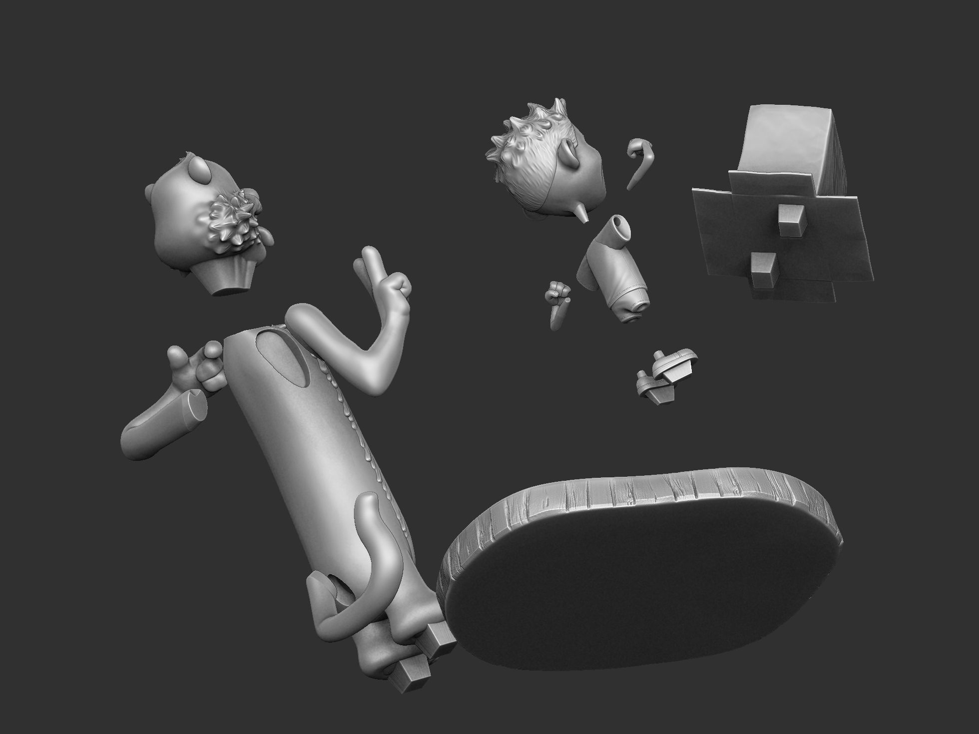  Calvin and Hobbes for 3d print stl 3D print model_63