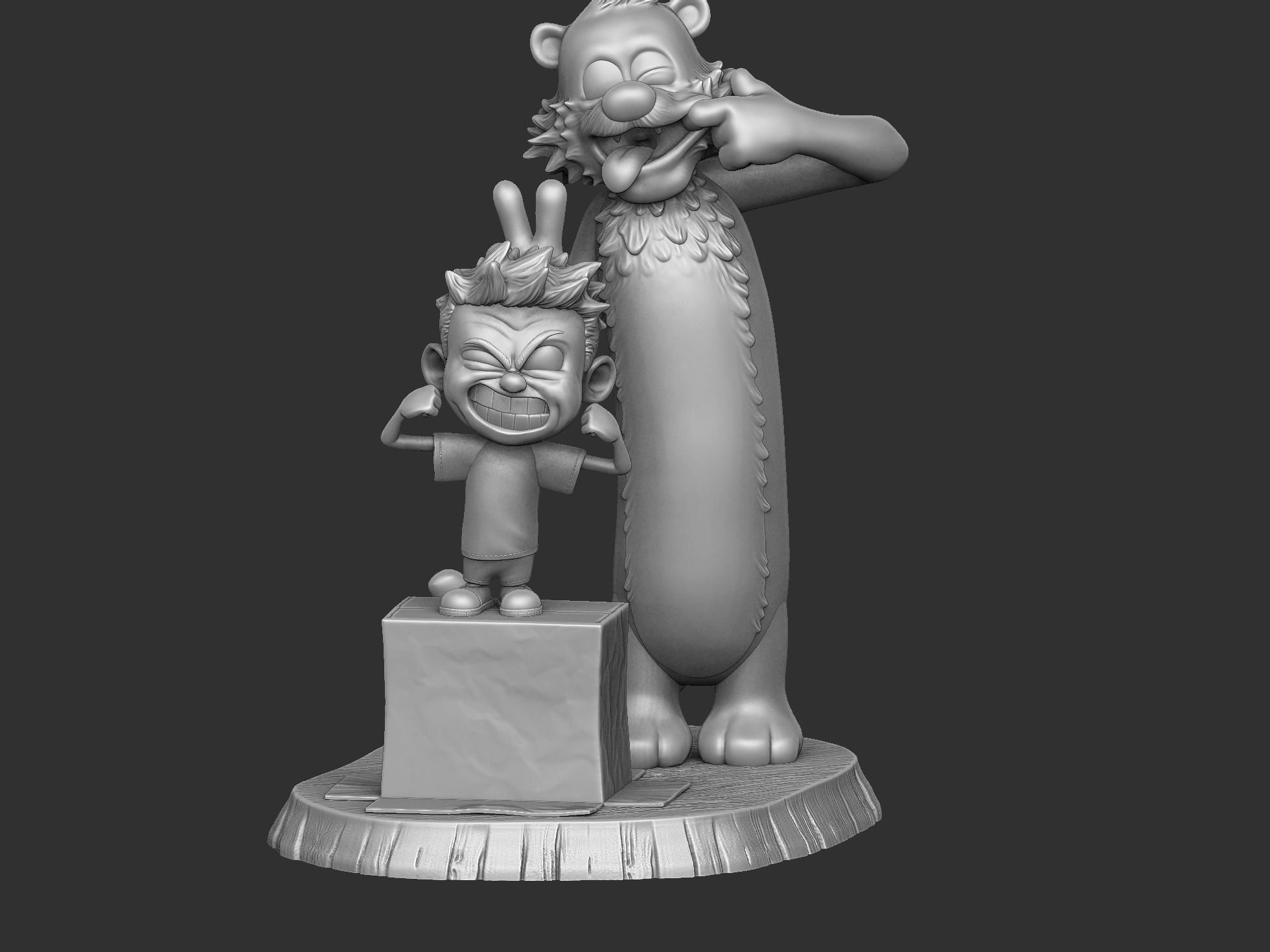  Calvin and Hobbes for 3d print stl 3D print model_51