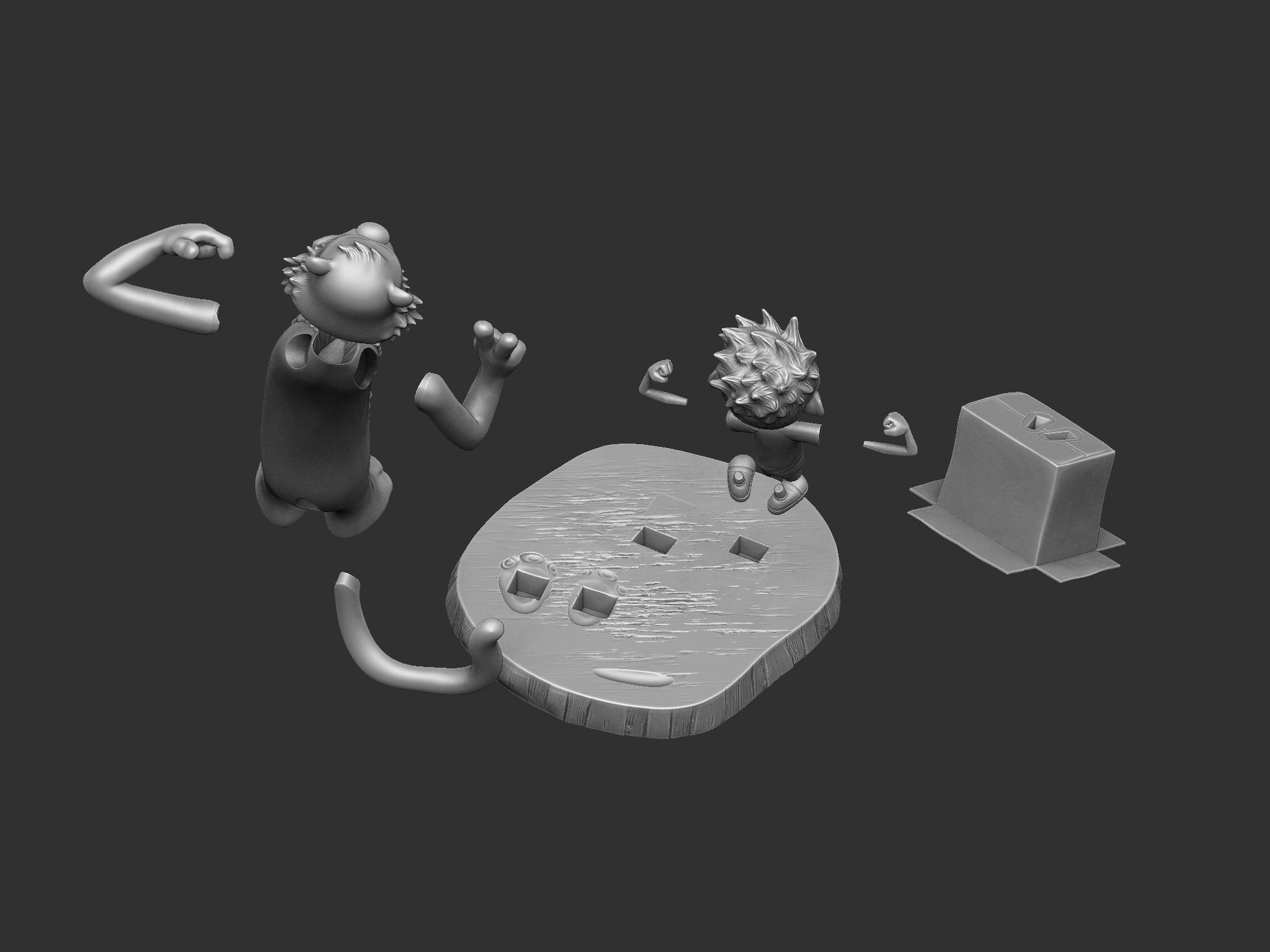  Calvin and Hobbes for 3d print stl 3D print model_65