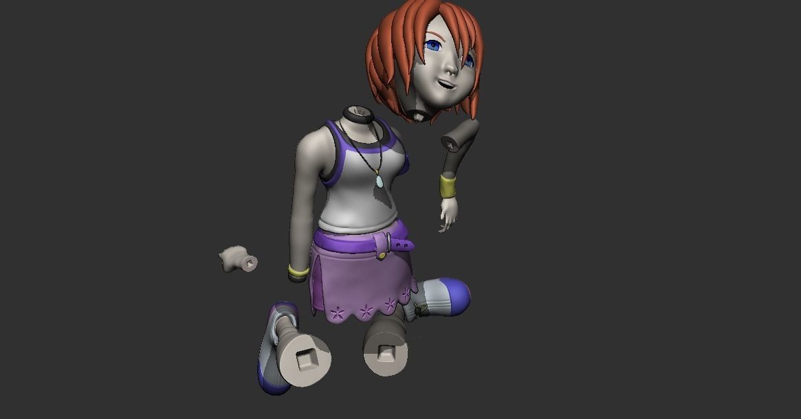 Kairi 3D Ready Print Model 3D print model_31