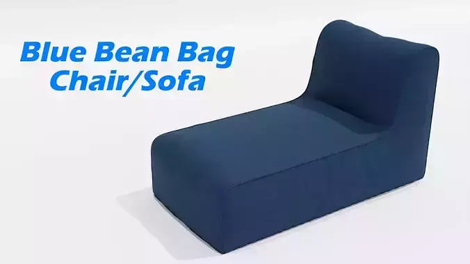 Blue AzureLuxe 3D Bean Bag Sofa