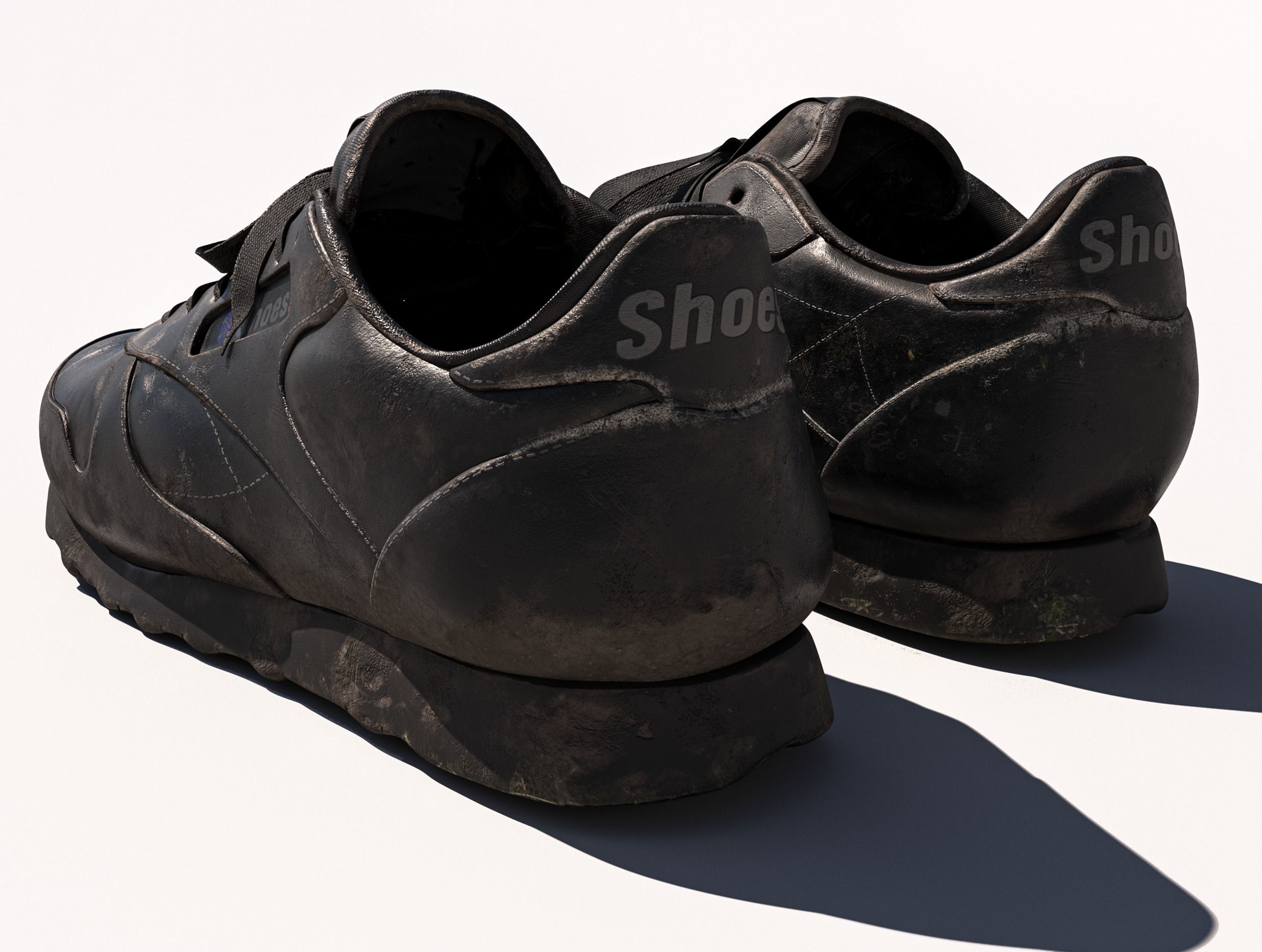 Dirty Shoes  Low-poly 3D model_5
