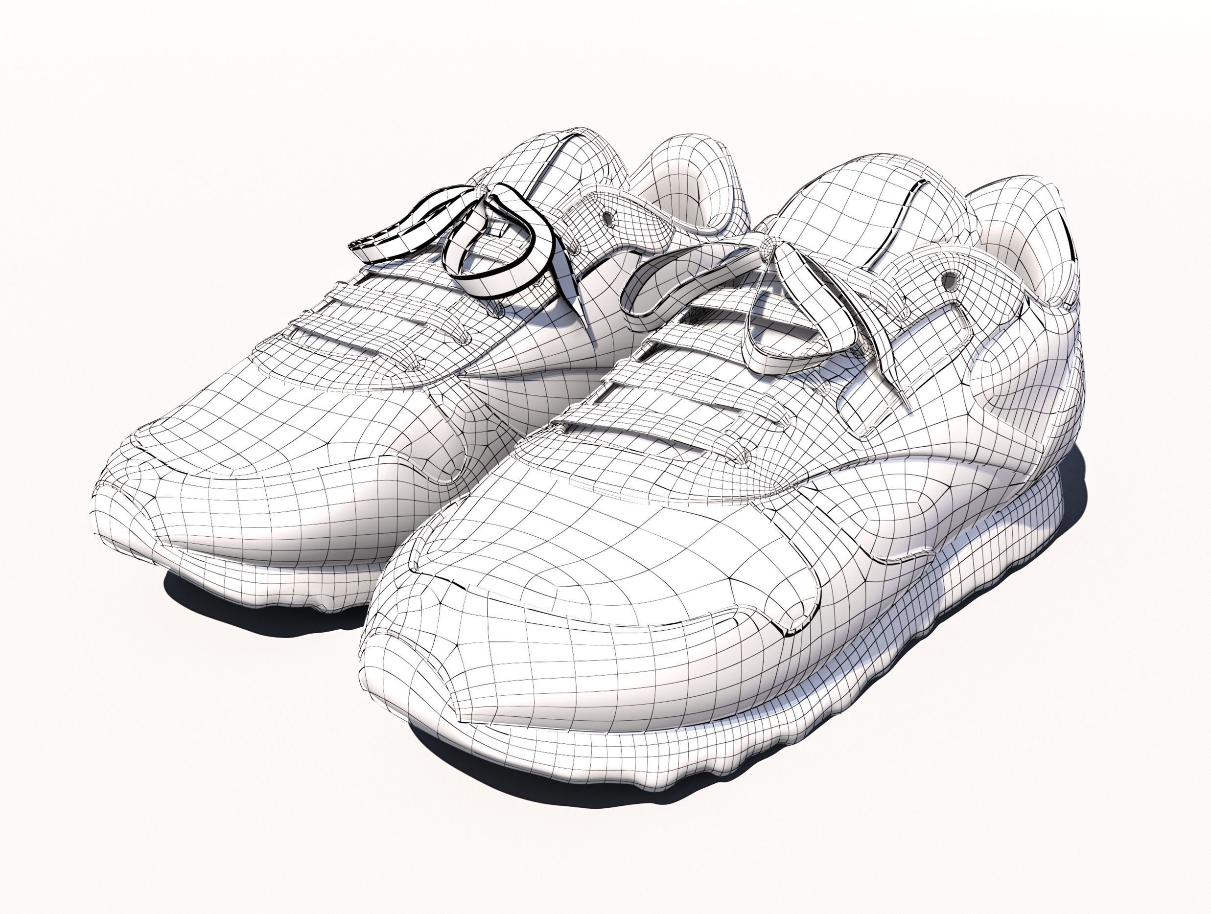 Dirty Shoes  Low-poly 3D model_2