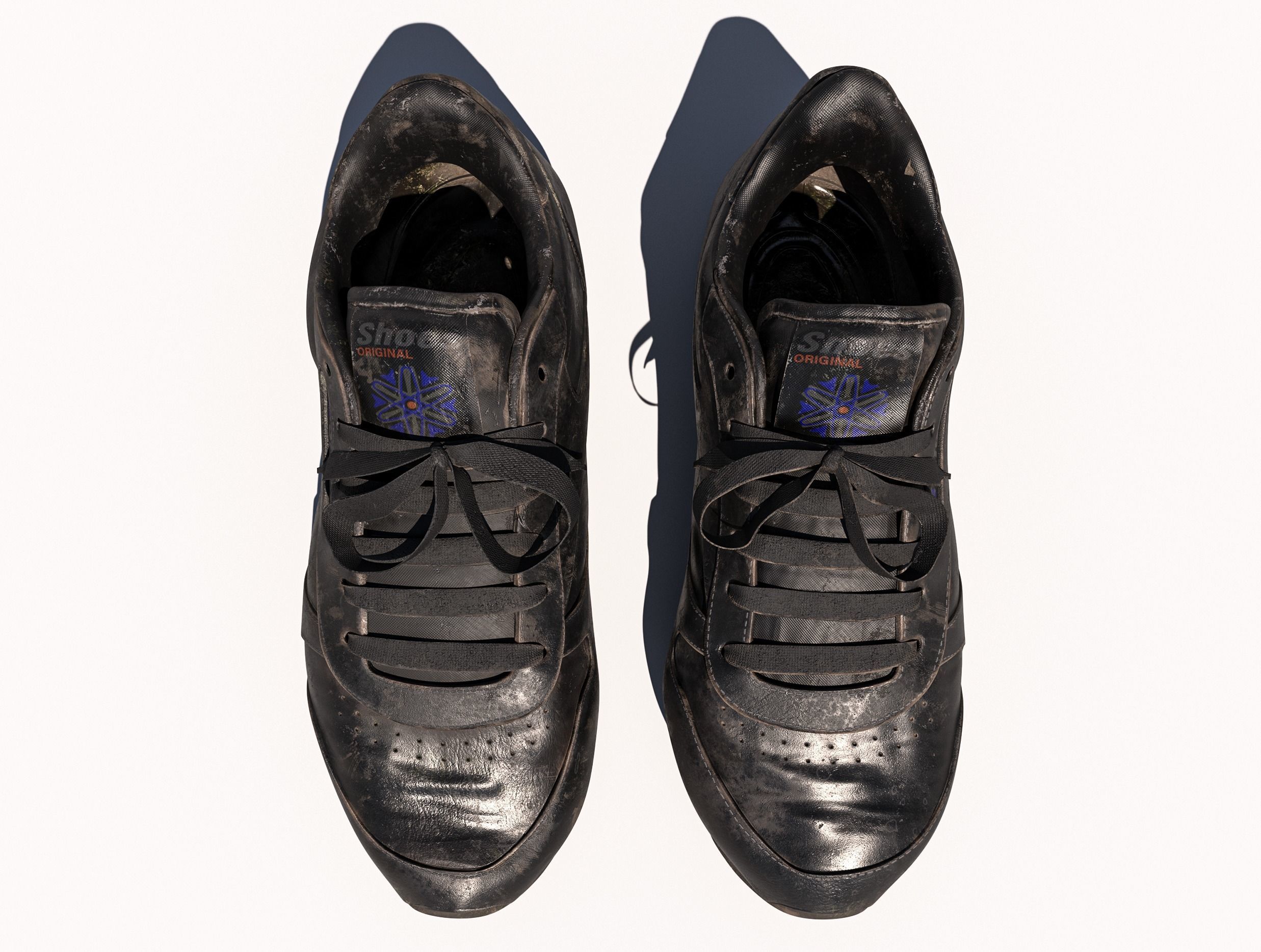Dirty Shoes  Low-poly 3D model_4