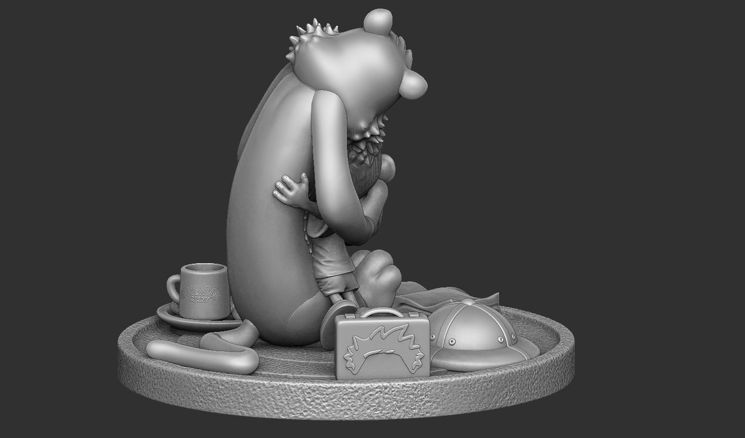 Calvin and Hobbes for 3d print stl Hug model 3D print model_51