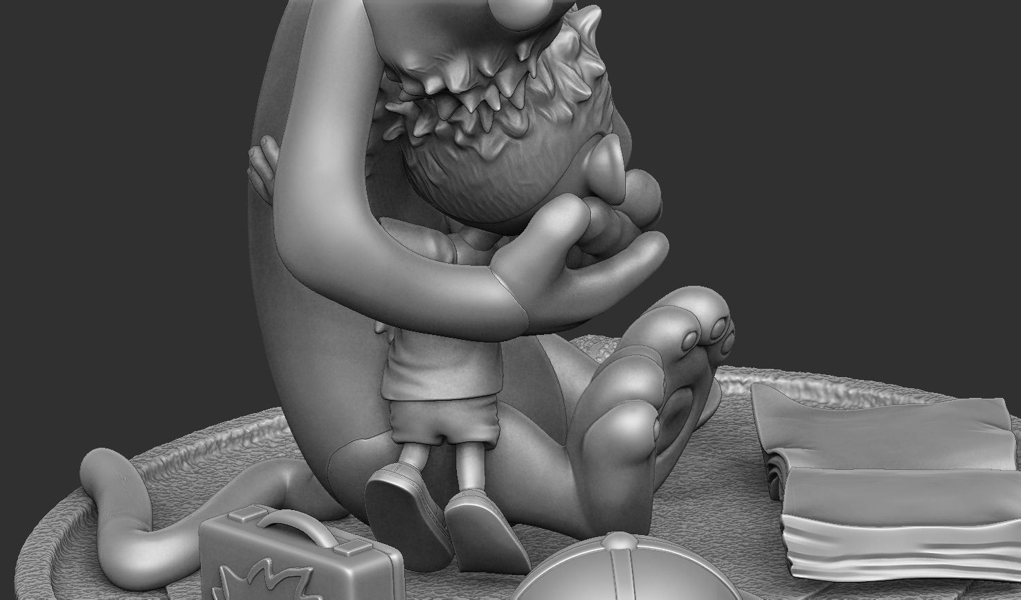 Calvin and Hobbes for 3d print stl Hug model 3D print model_36