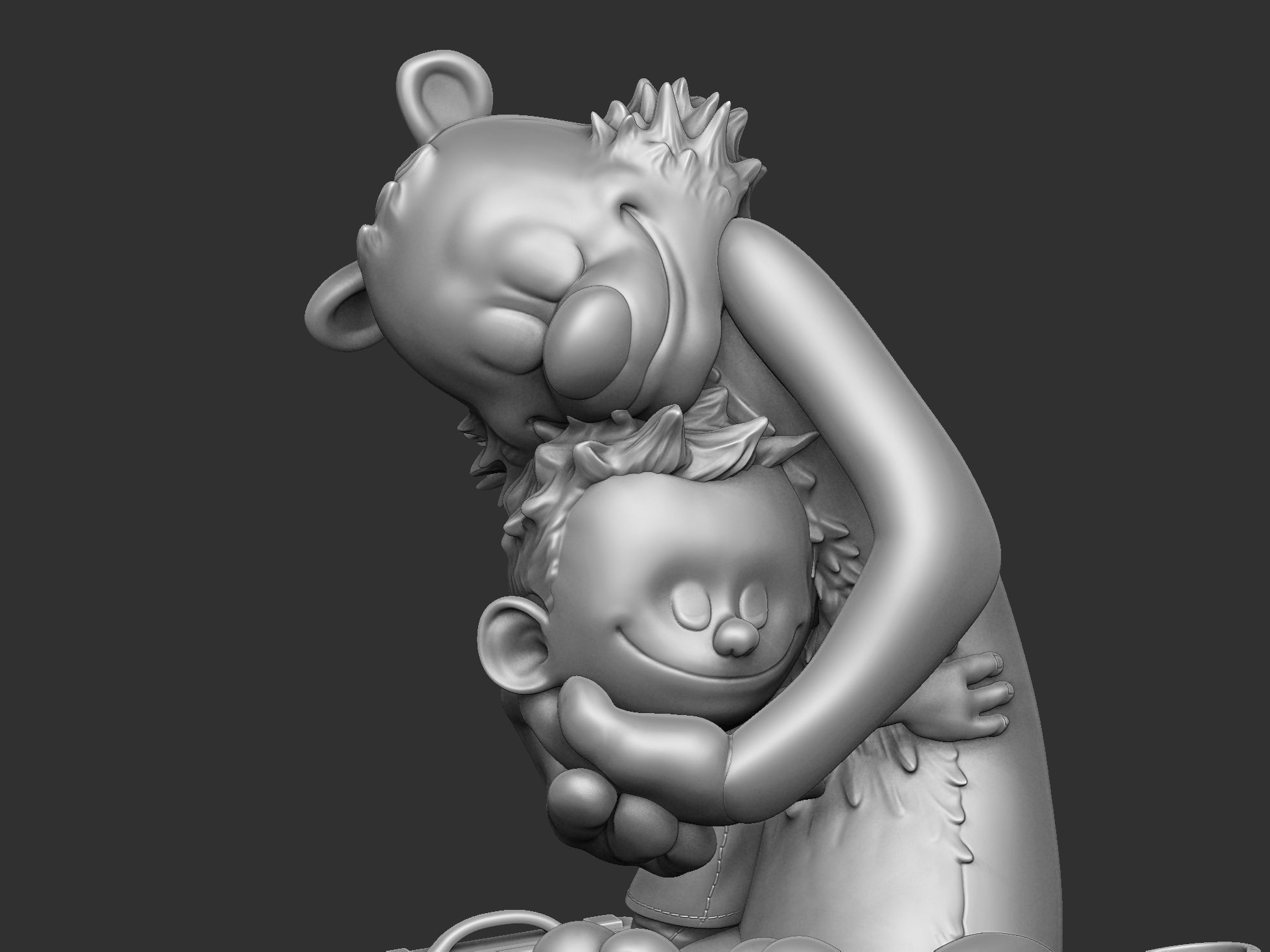 Calvin and Hobbes for 3d print stl Hug model 3D print model_44