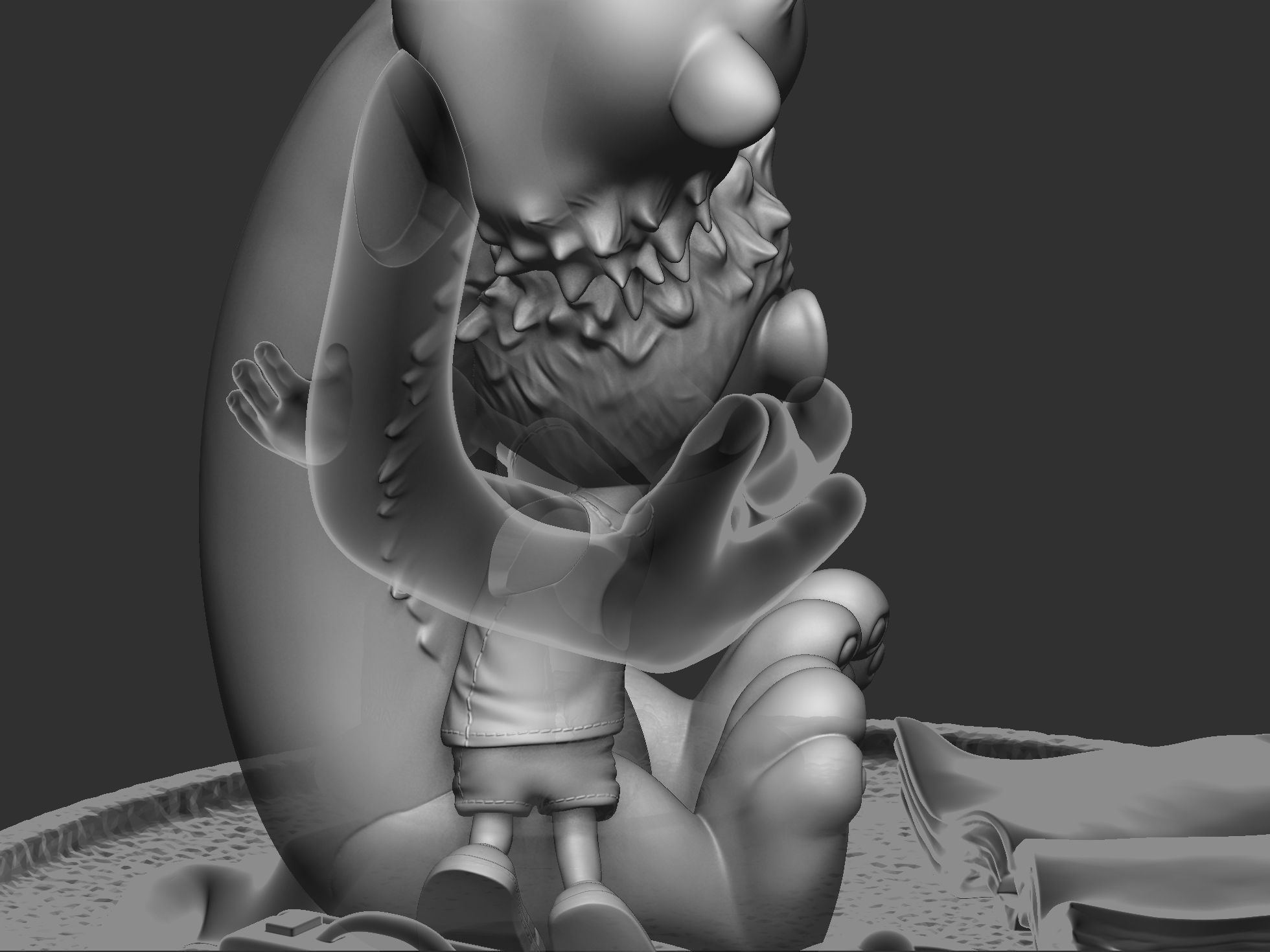 Calvin and Hobbes for 3d print stl Hug model 3D print model_1