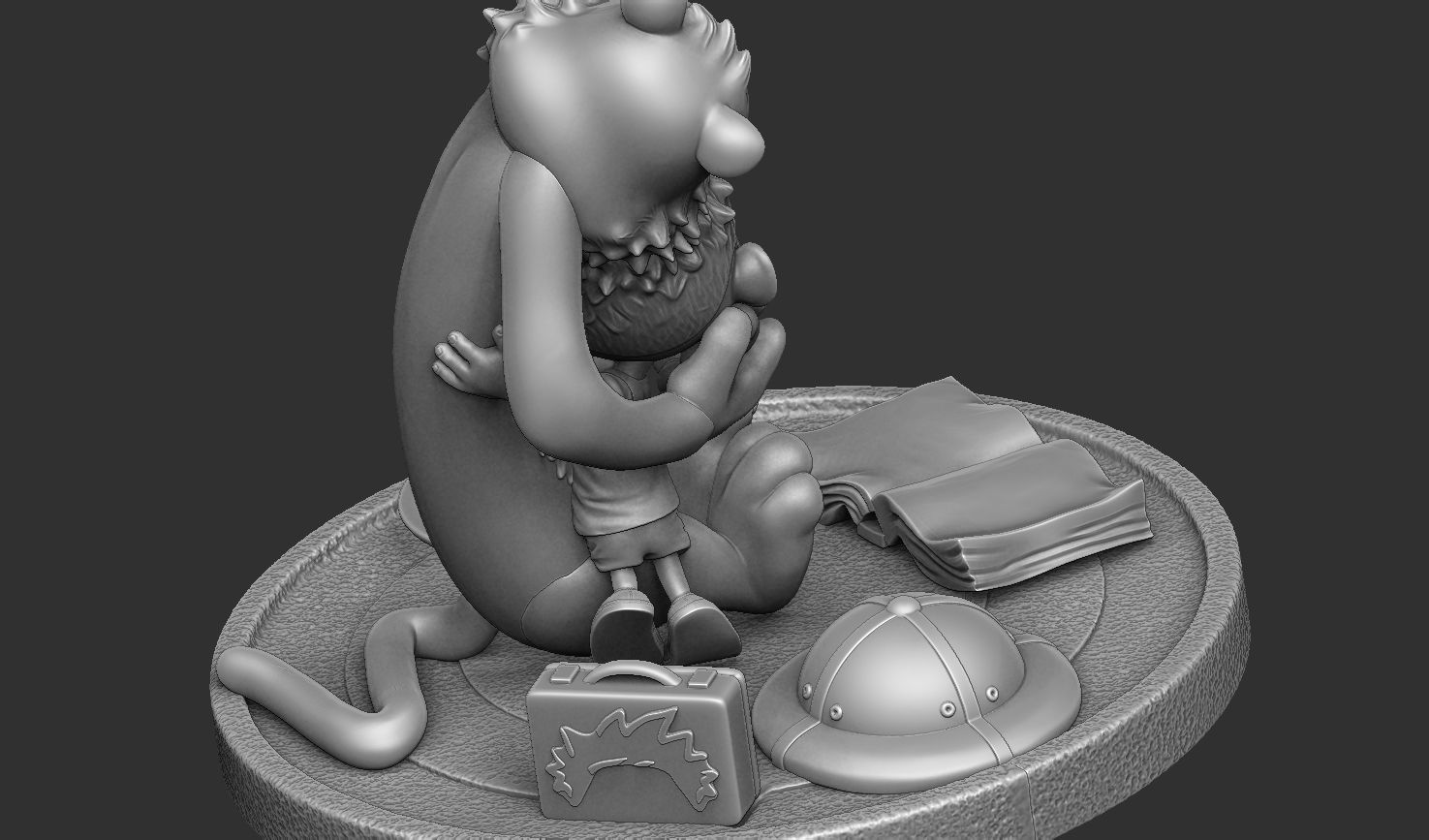Calvin and Hobbes for 3d print stl Hug model 3D print model_21