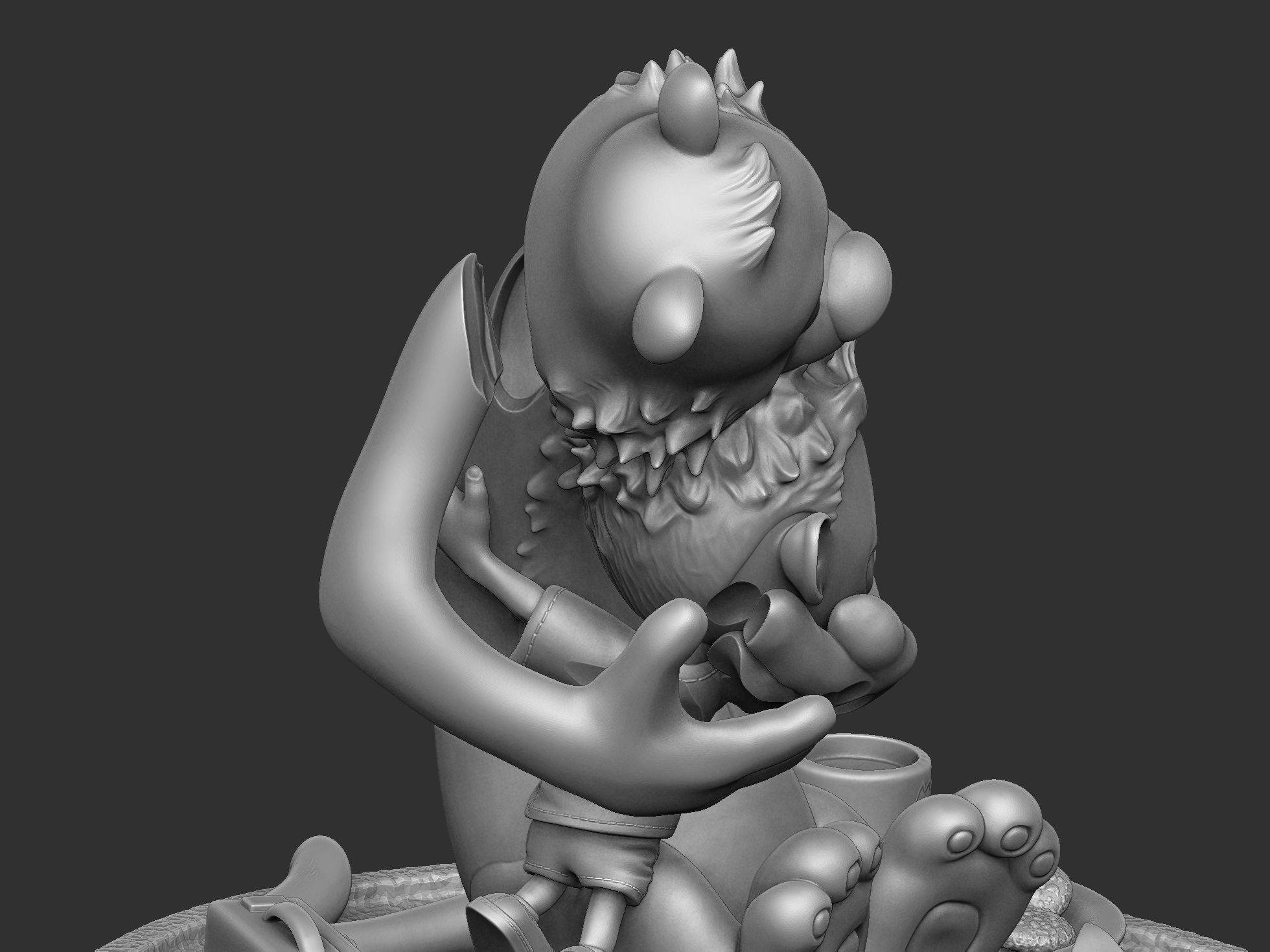 Calvin and Hobbes for 3d print stl Hug model 3D print model_13